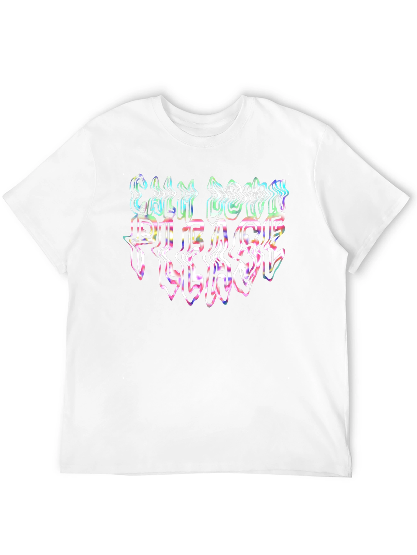 Cool Black T-Shirt - Calm Down Please Text