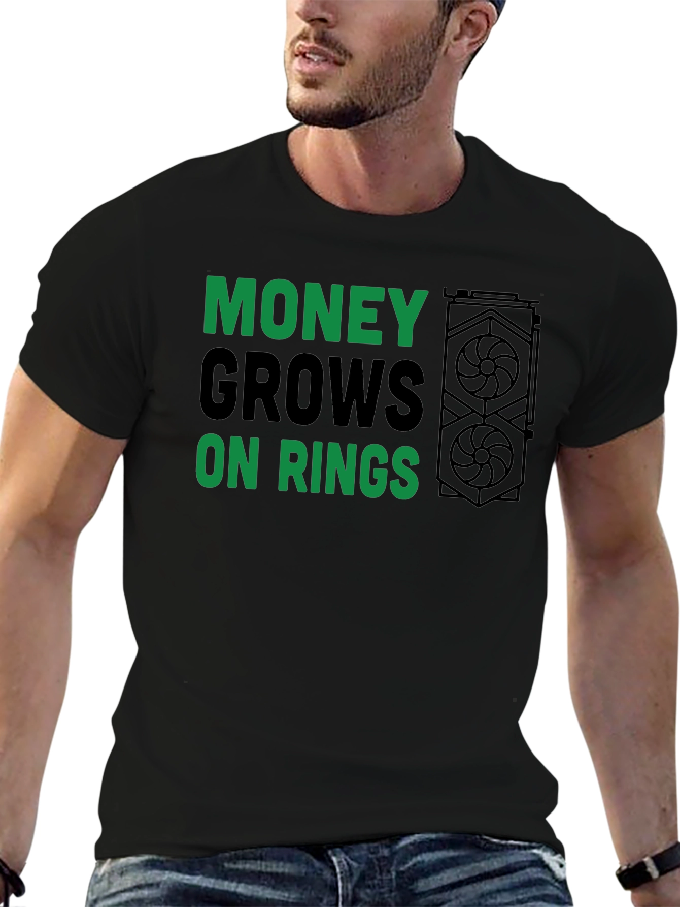 Money Grows On Rings T-Shirt - Crypto Mining Apparel