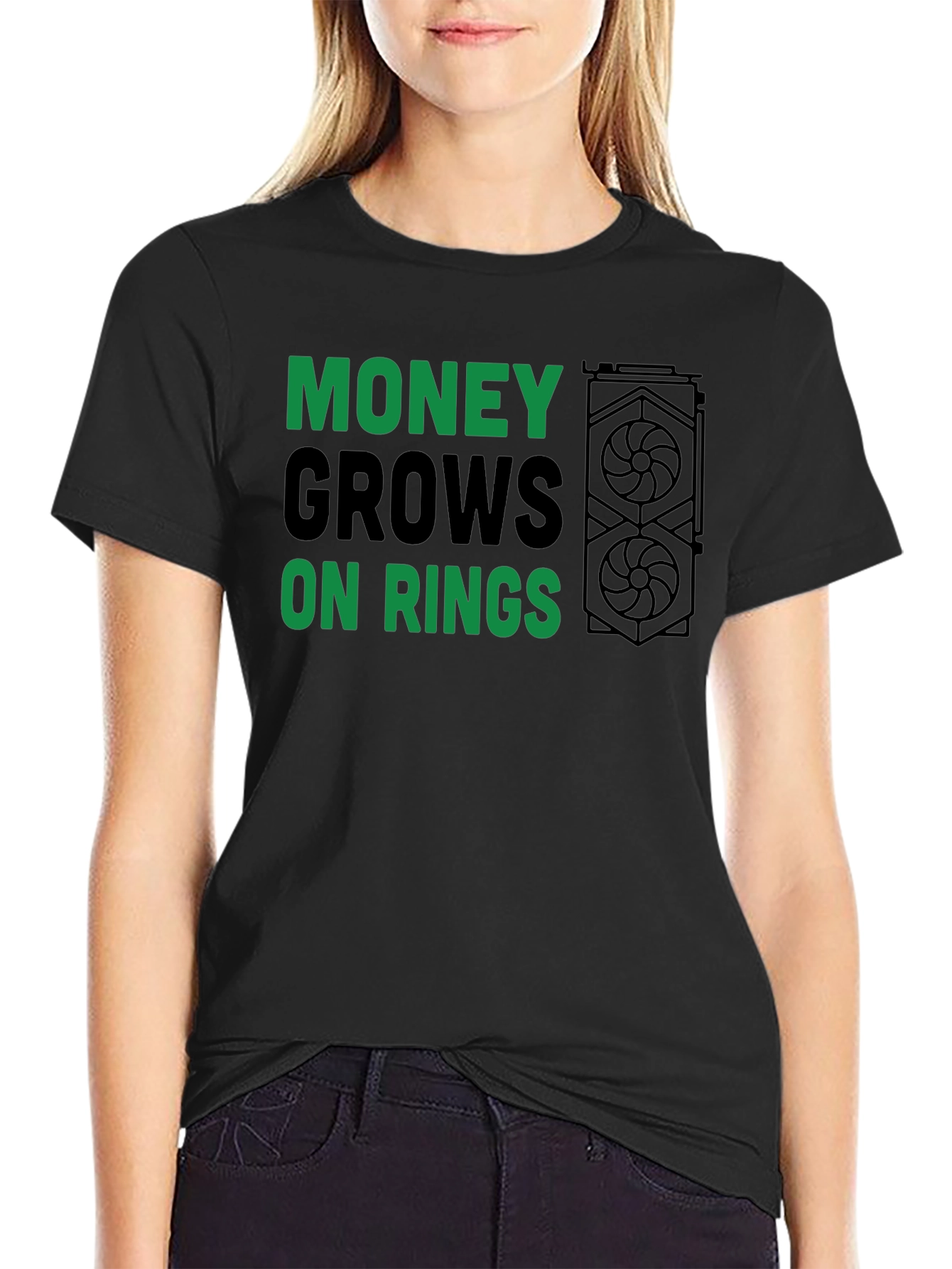 Money Grows On Rings T-Shirt - Crypto Mining Apparel