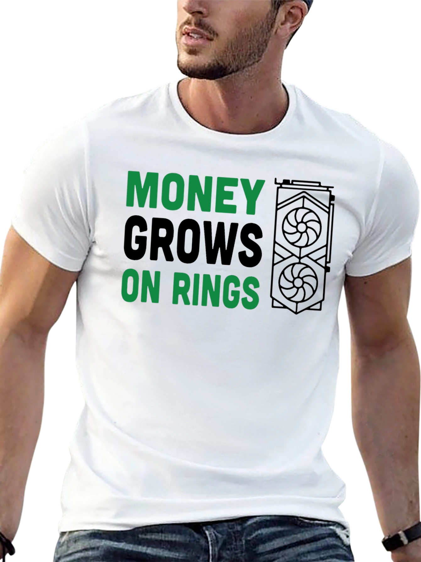 Money Grows On Rings T-Shirt - Crypto Mining Apparel