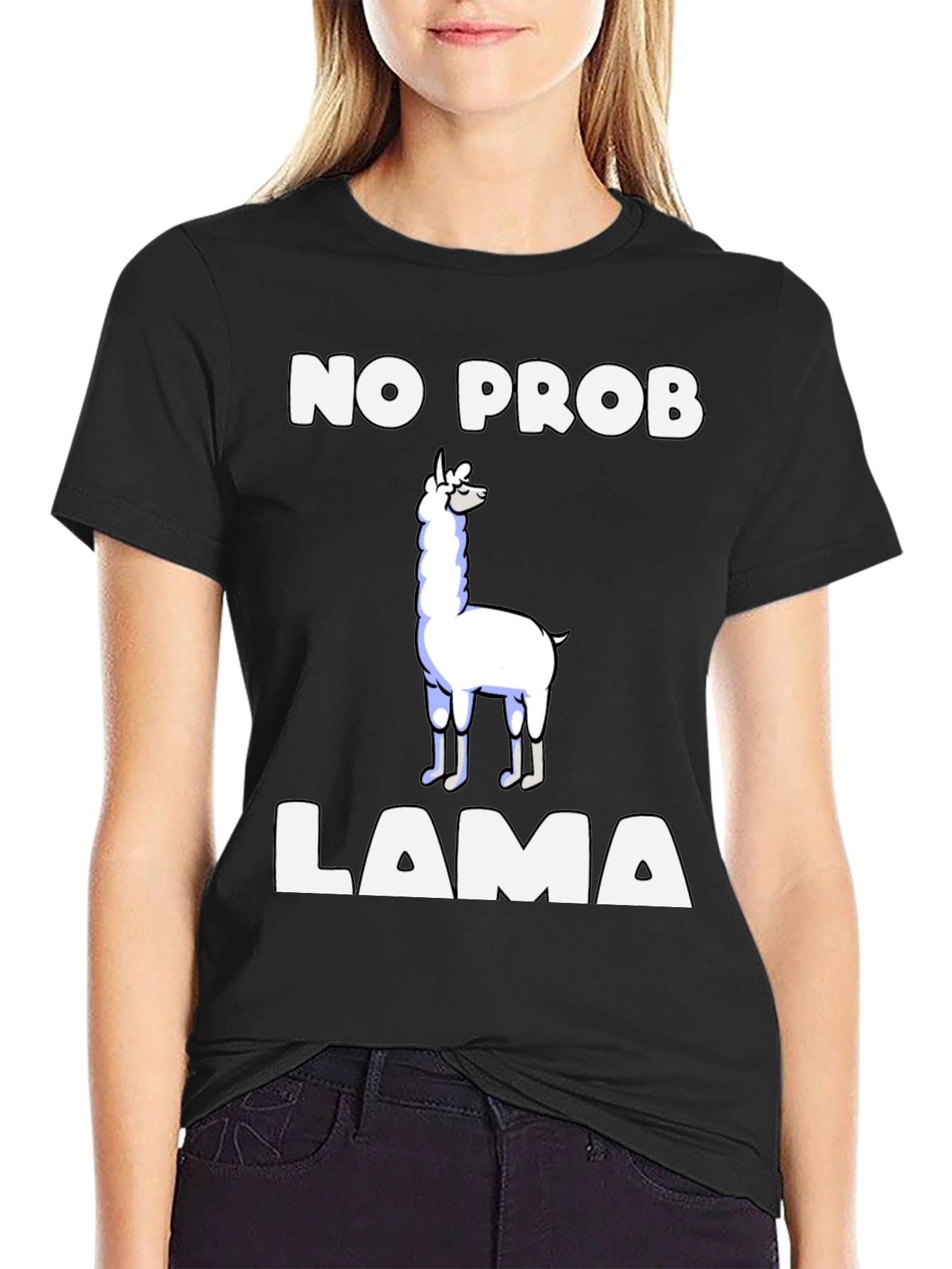 No Prob Llama T-Shirt Funny Graphic Tee