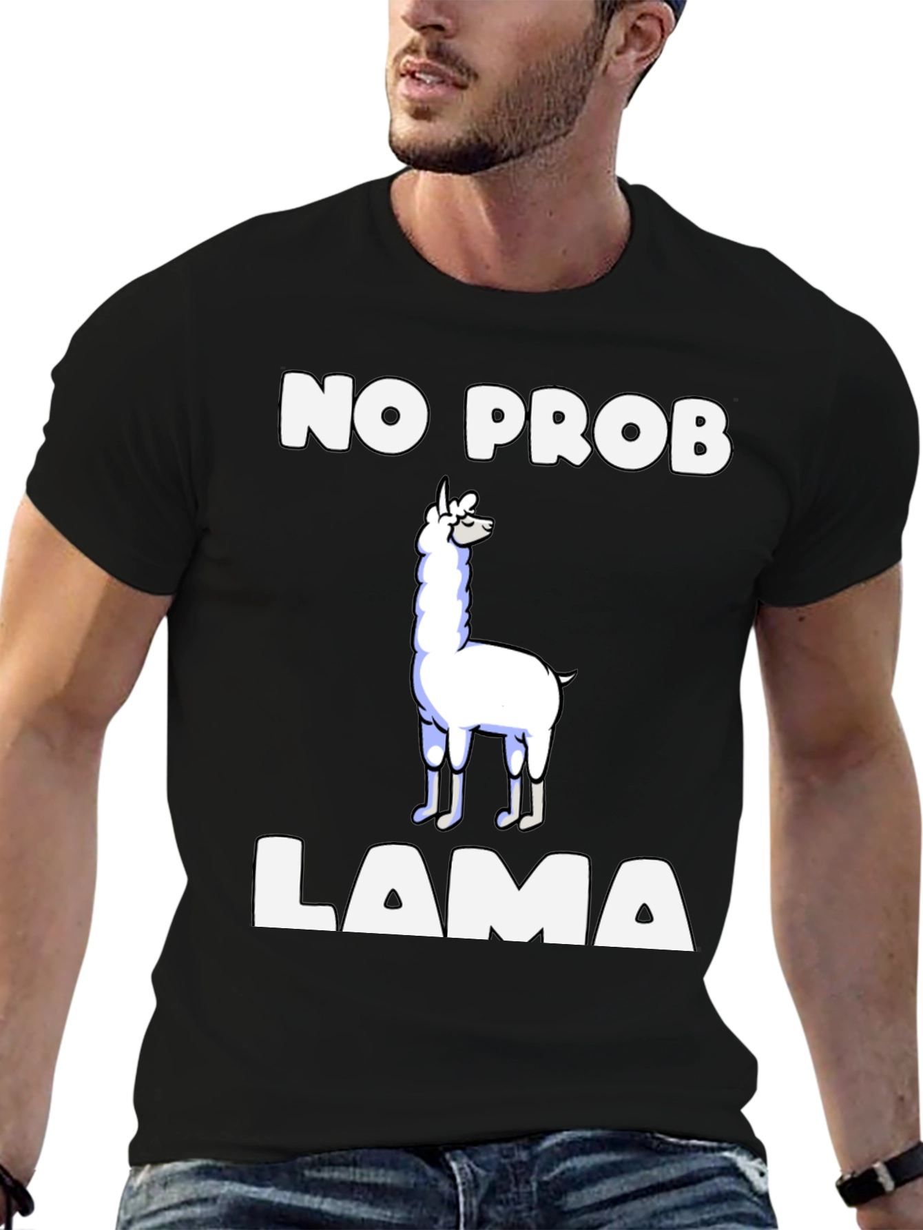 No Prob Llama T-Shirt Funny Graphic Tee