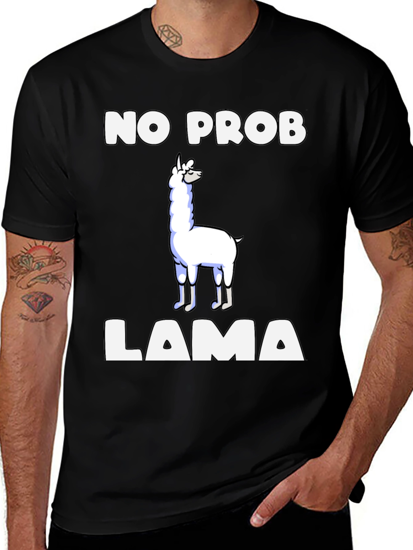 No Prob Llama T-Shirt Funny Graphic Tee