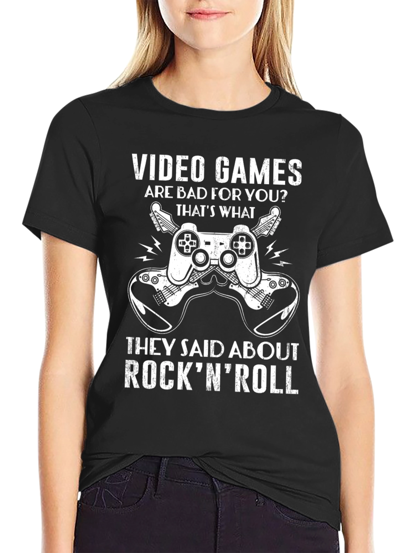 Video Games & Rock n Roll T-Shirt