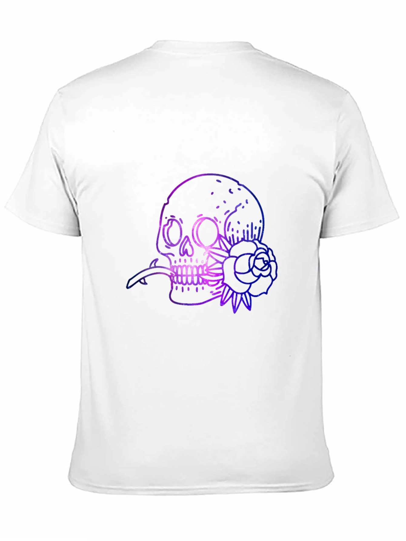 Skull & Rose Graphic Print Black T-Shirt