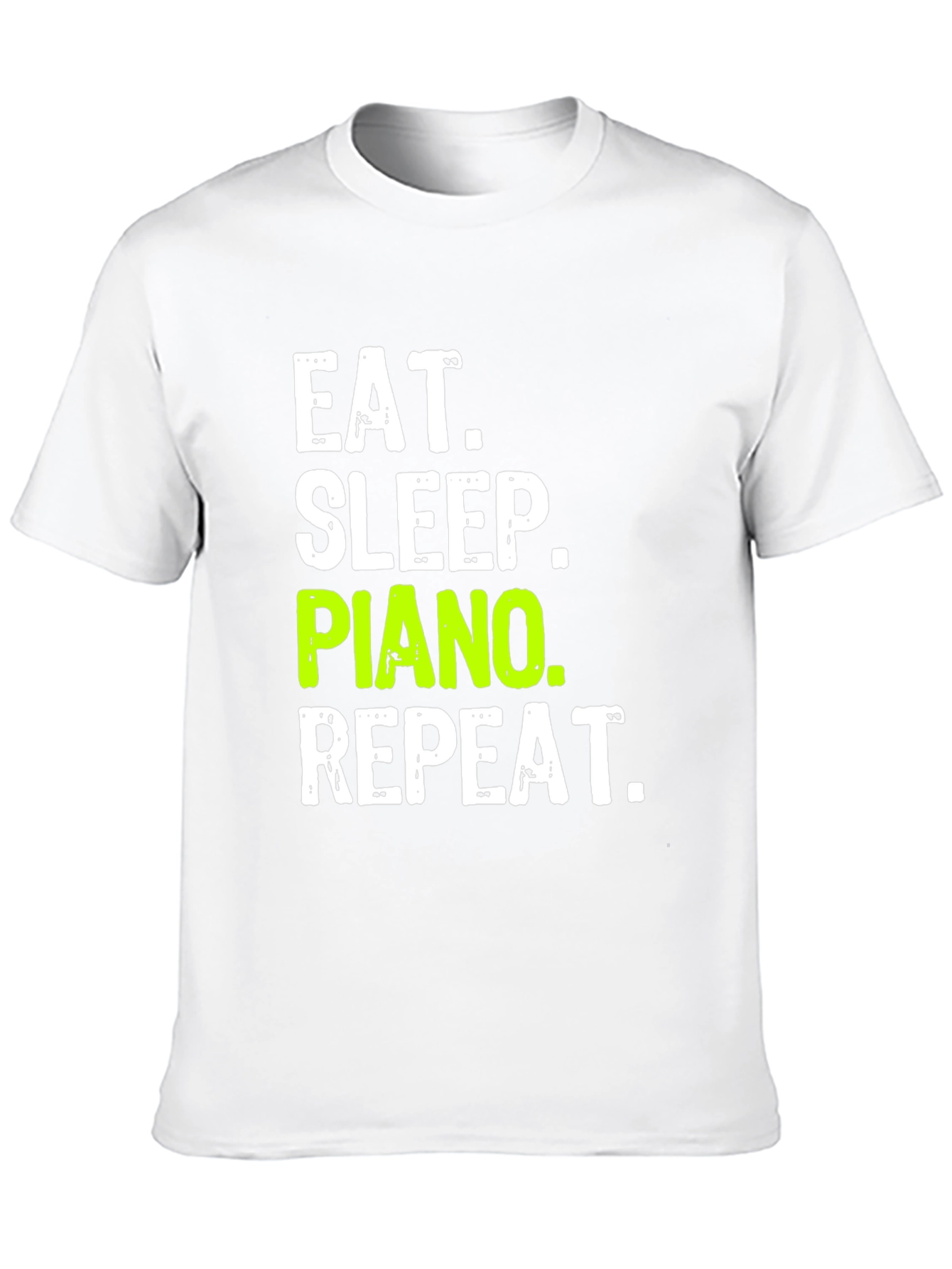 Eat Sleep Piano Repeat Black T-Shirt