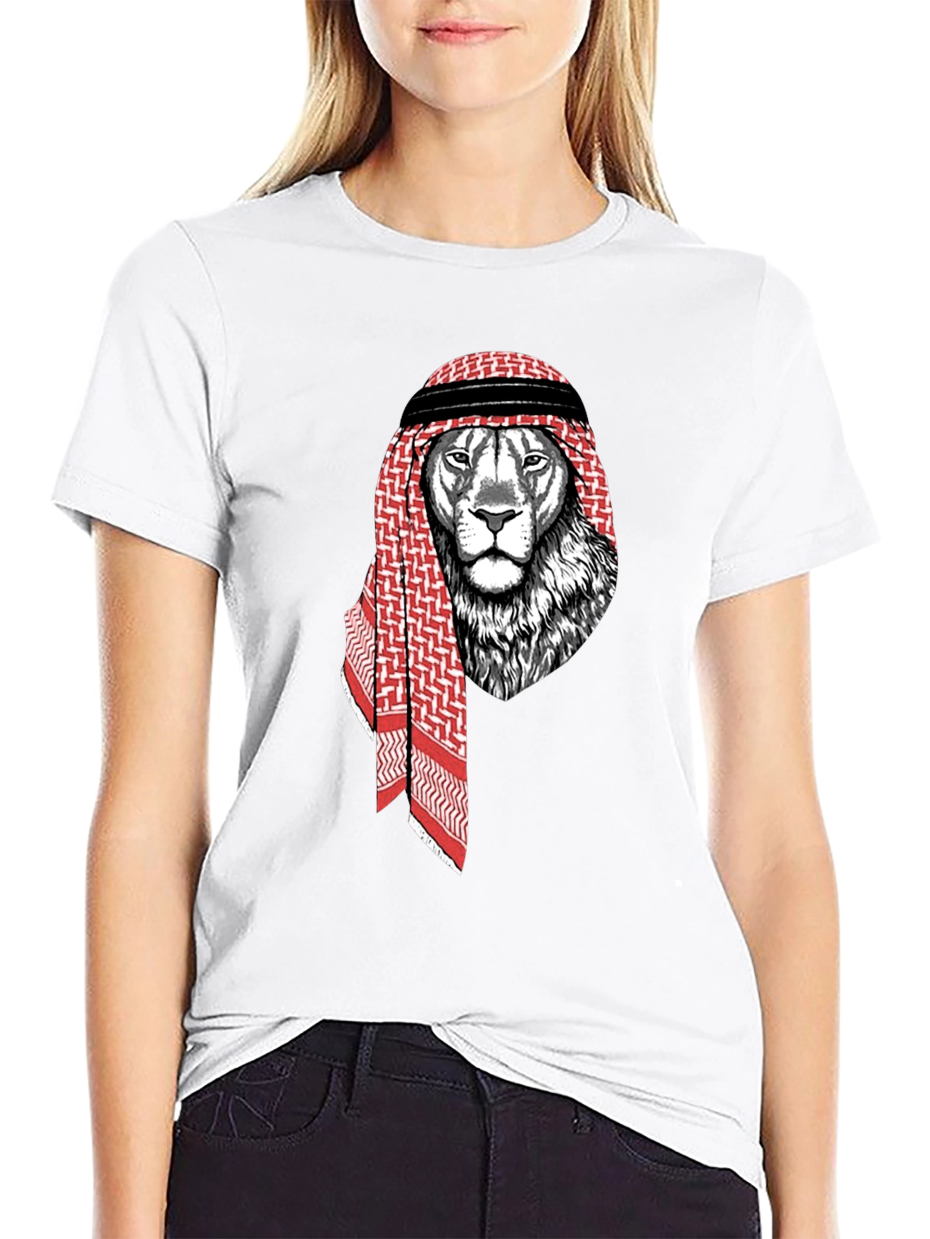 Lion Shemagh T-Shirt - Urban Streetwear Graphic Tee