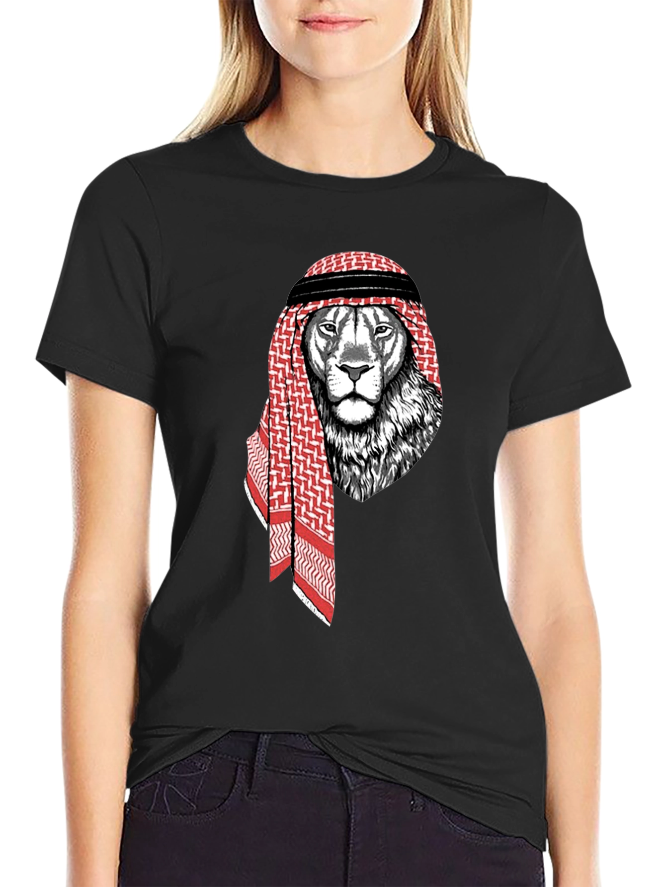 Lion Shemagh T-Shirt - Urban Streetwear Graphic Tee