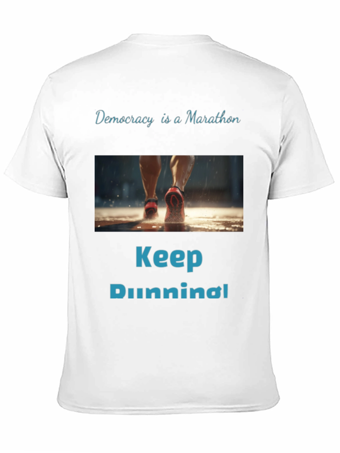 Democracy Marathon Run Graphic Tee