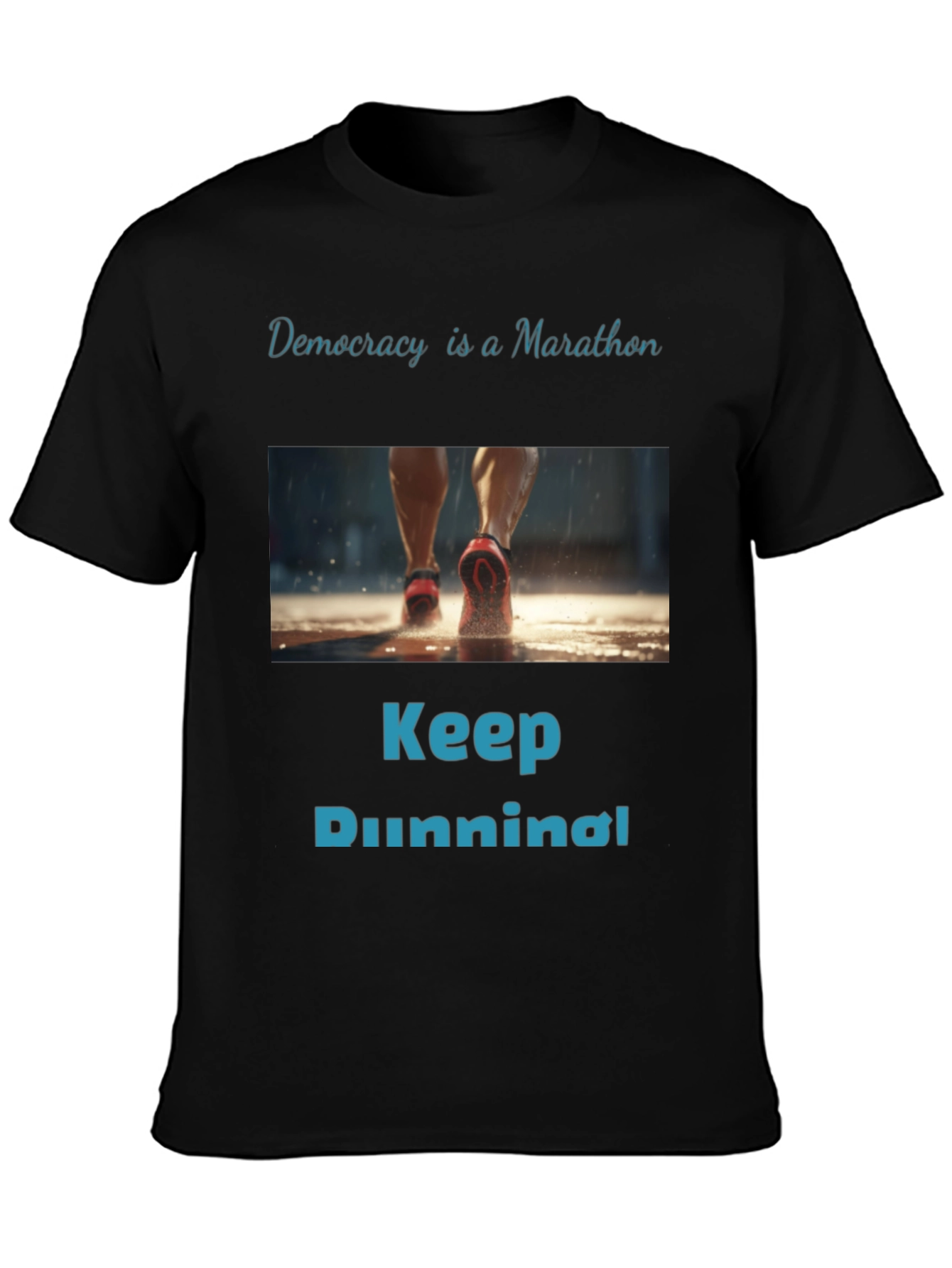 Democracy Marathon Run Graphic Tee