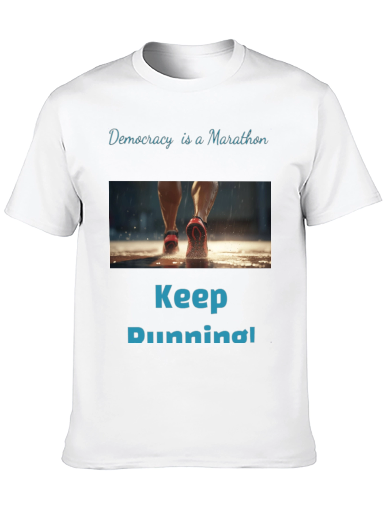 Democracy Marathon Run Graphic Tee
