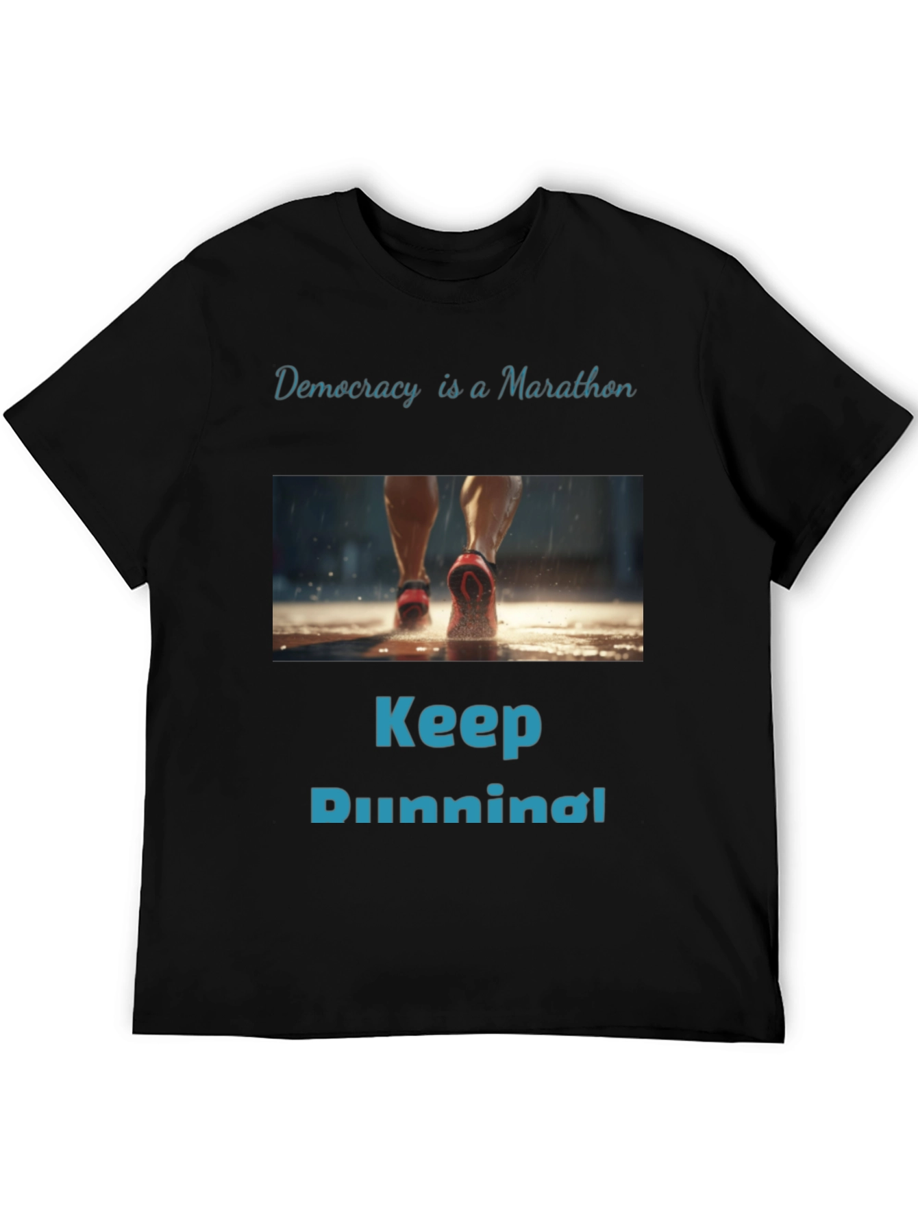 Democracy Marathon Run Graphic Tee