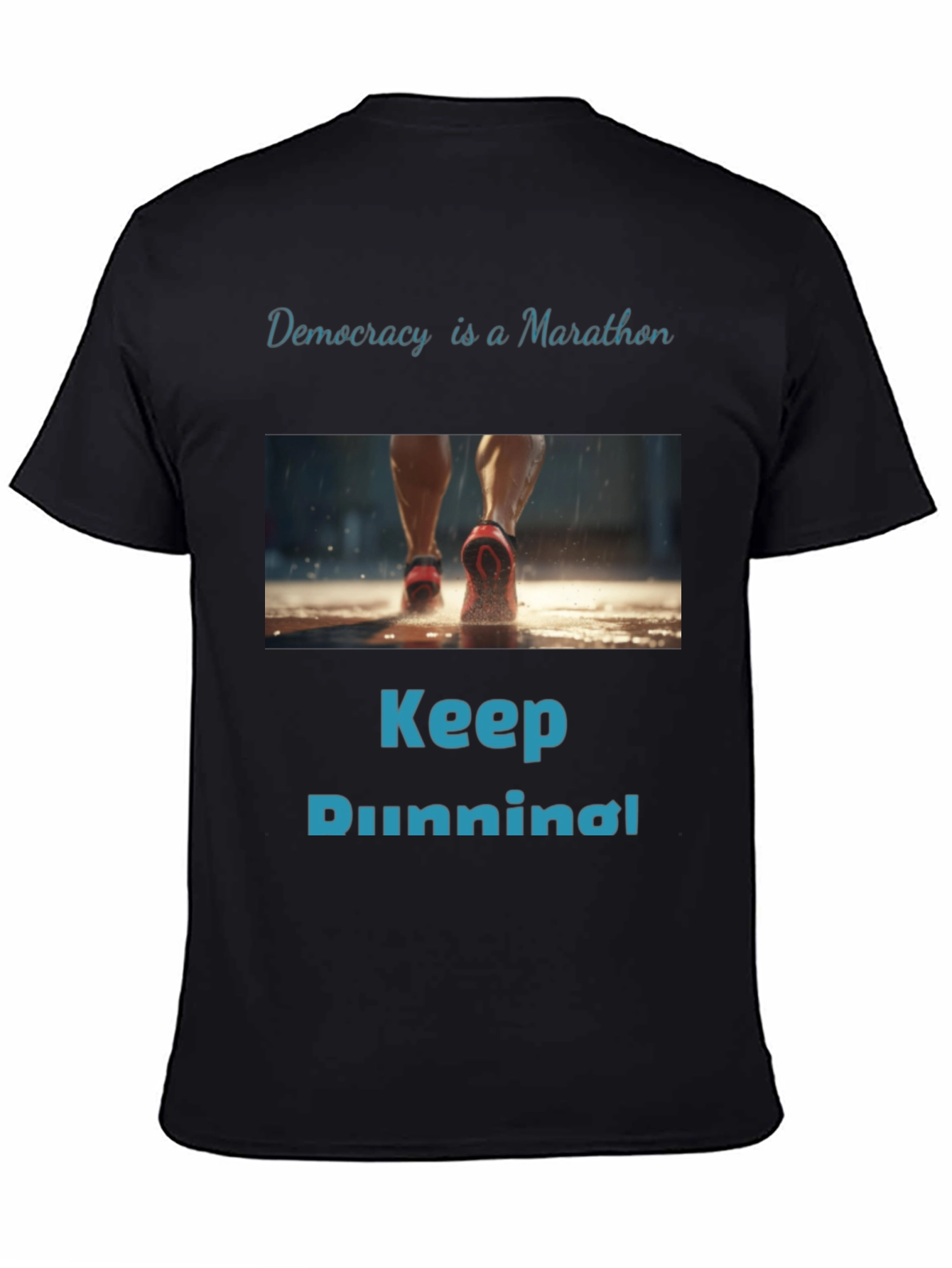 Democracy Marathon Run Graphic Tee