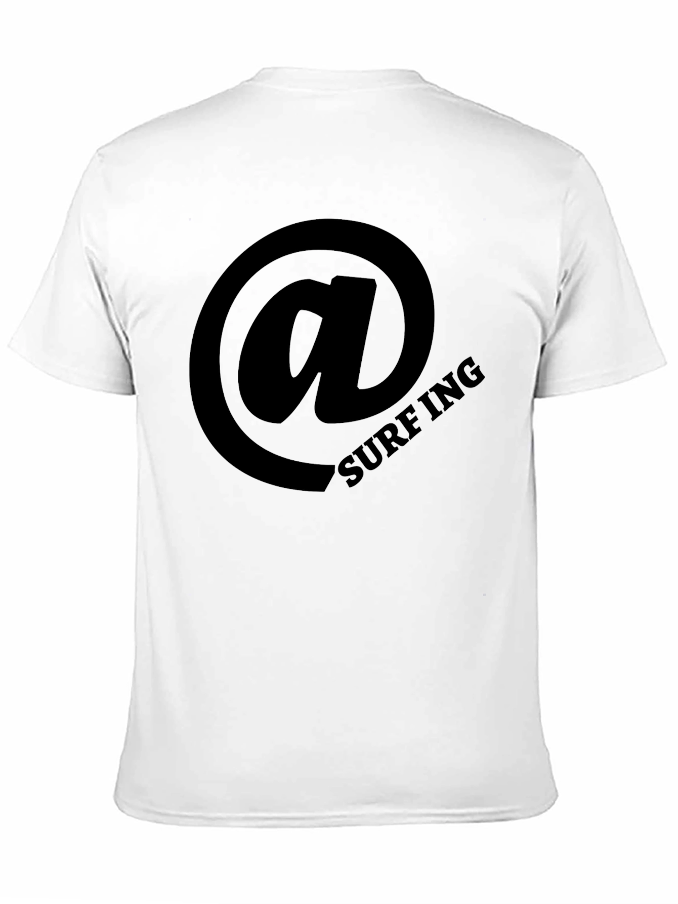 Surfing Email Graphic Tee - Black Cotton T-Shirt