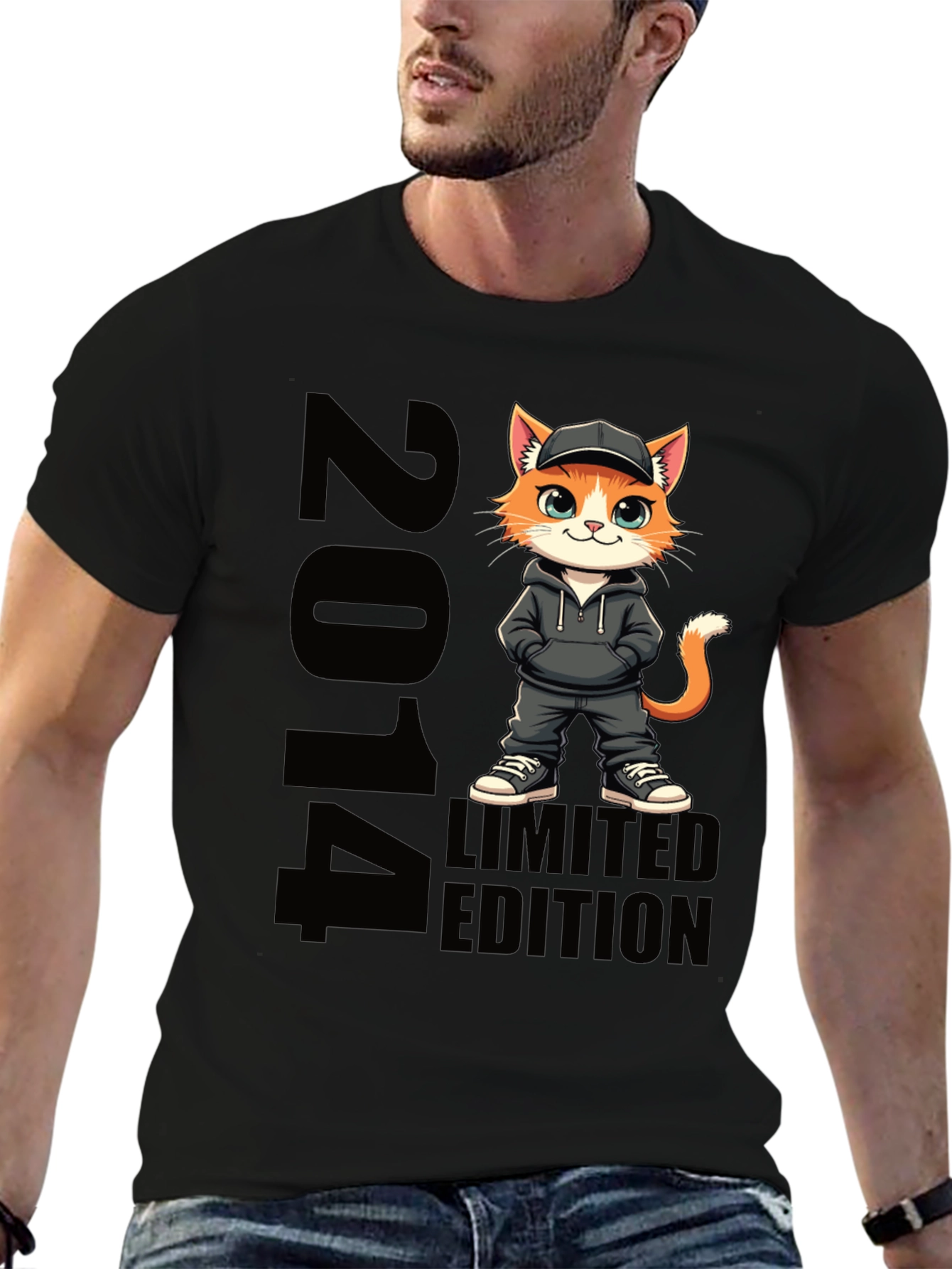 2014 Limited Edition Cat Graphic T-Shirt