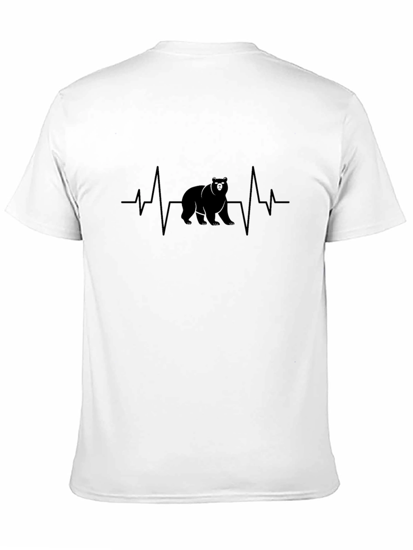 Bear Heartbeat T-Shirt - Black