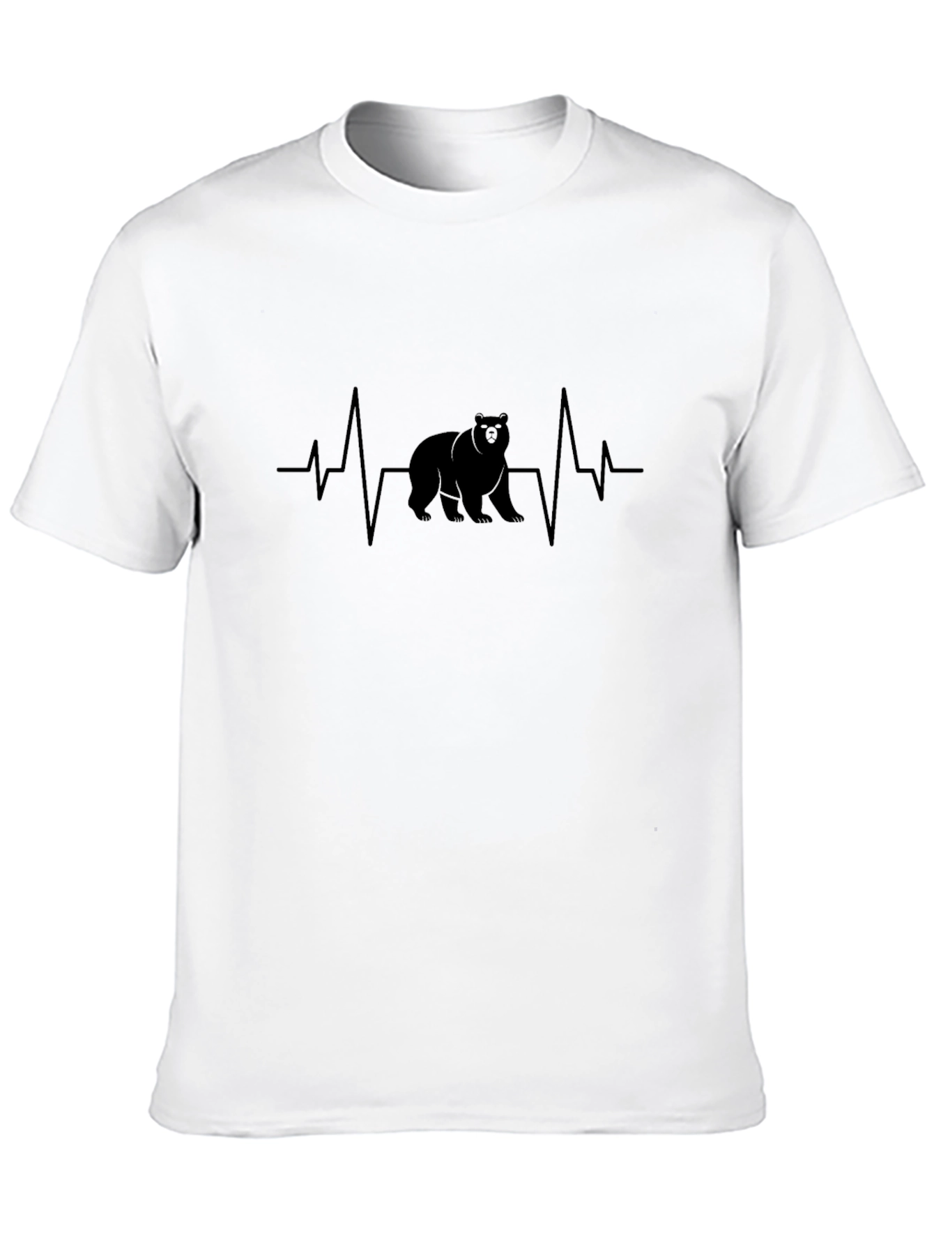 Bear Heartbeat T-Shirt - Black