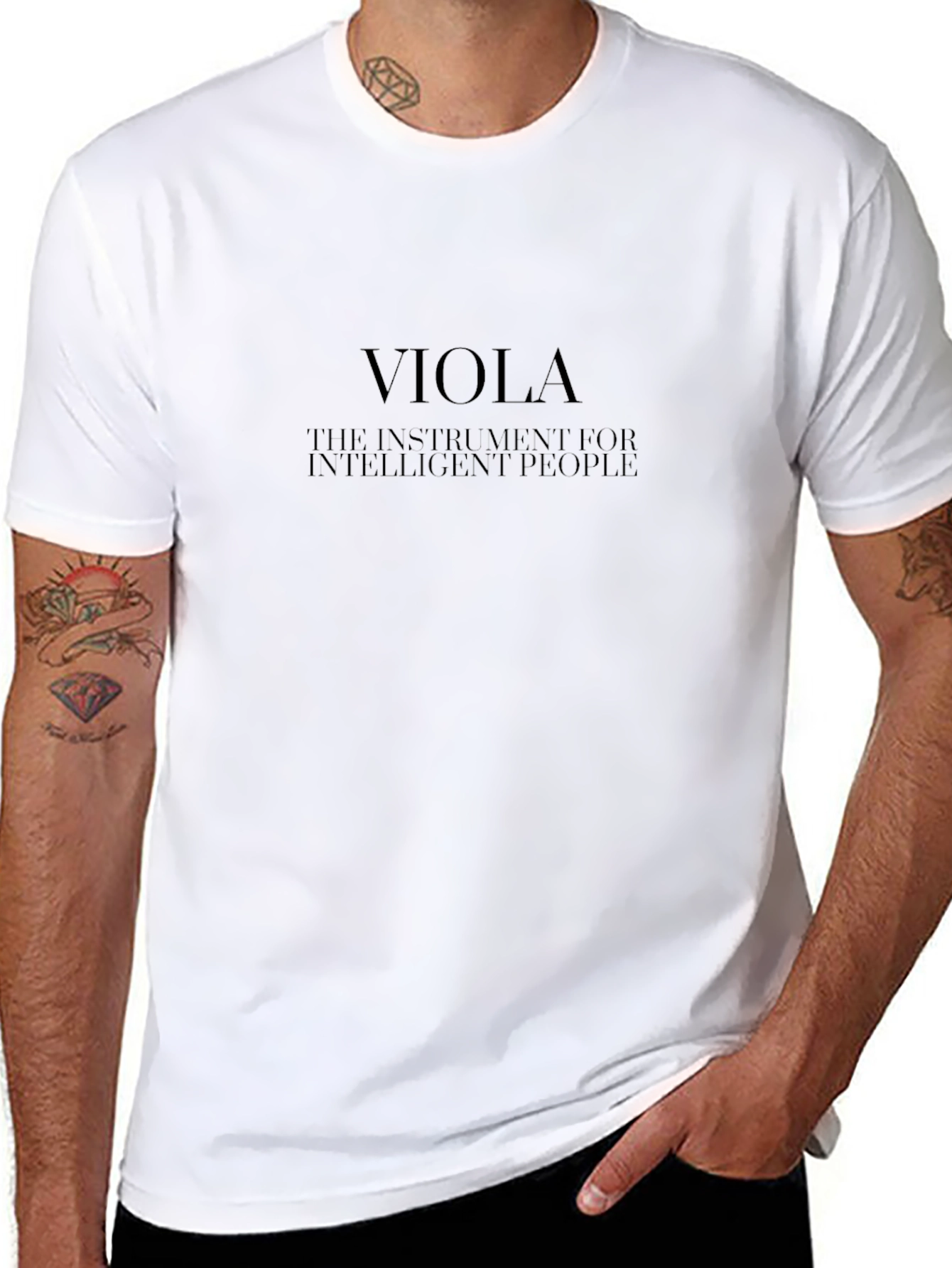 Viola Instrument T-Shirt for Intelligent People - Black