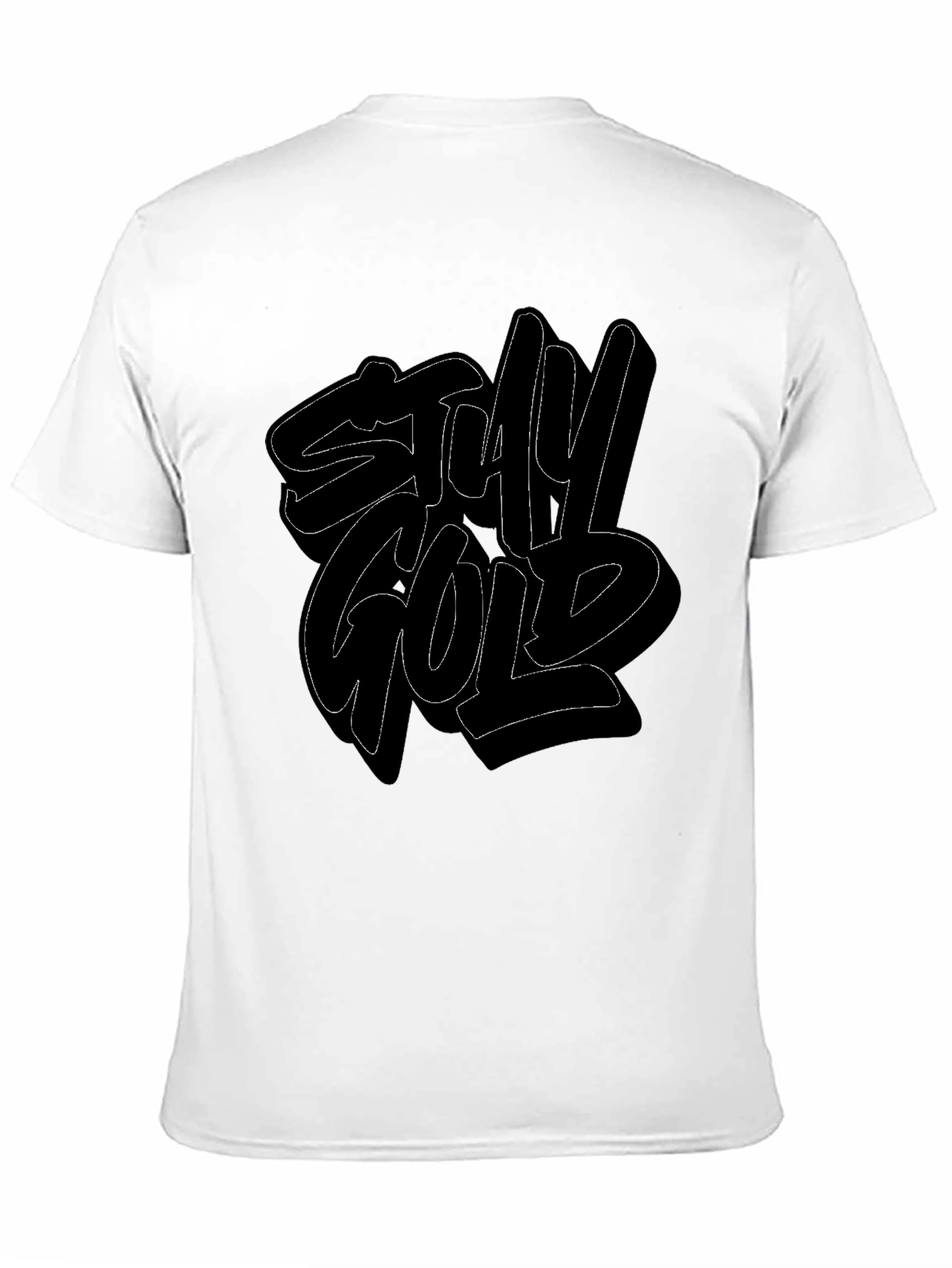 Stay Gold Graphic Print Mens Black T-Shirt