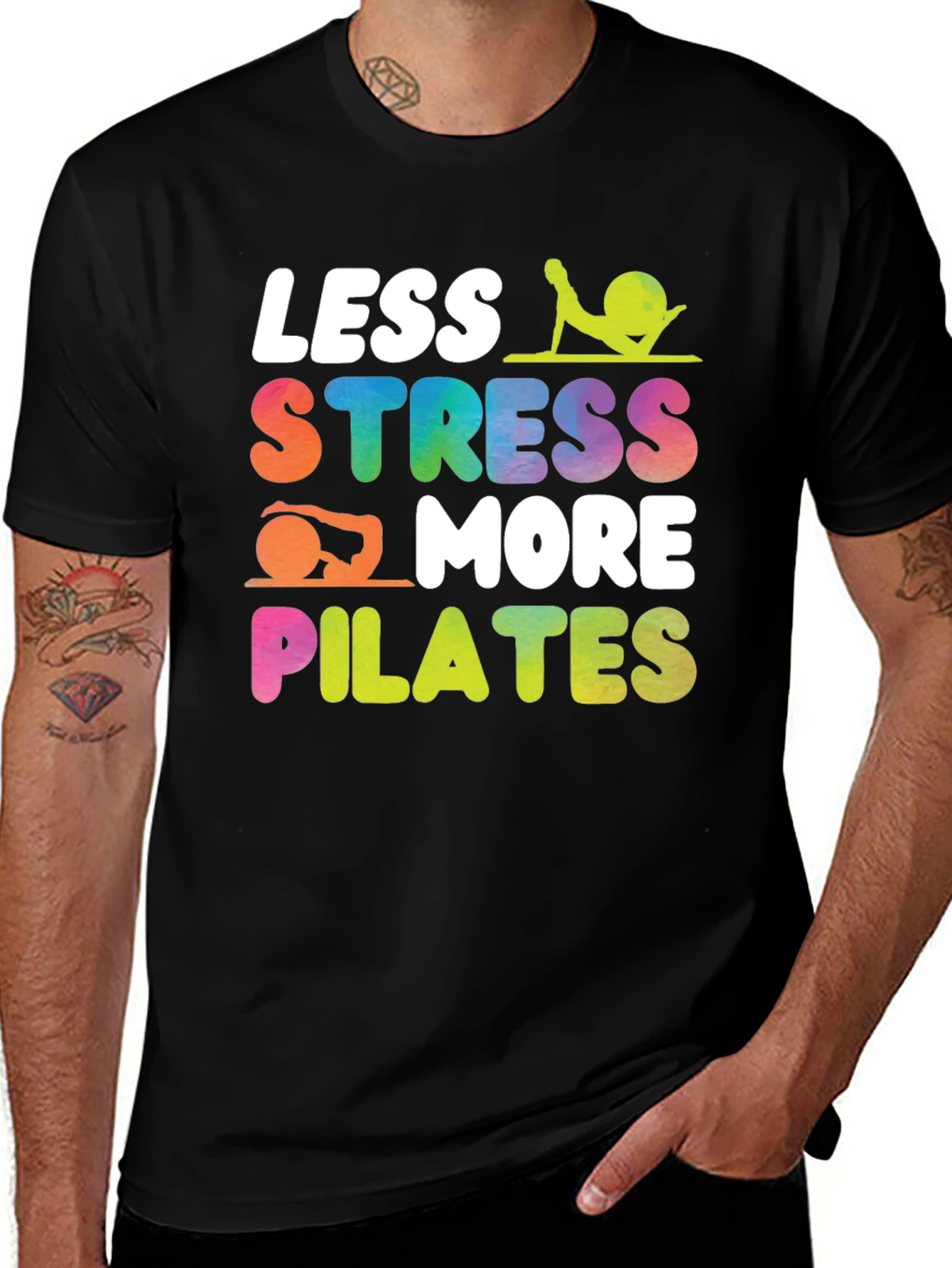 Less Stress More Pilates Graphic Tee