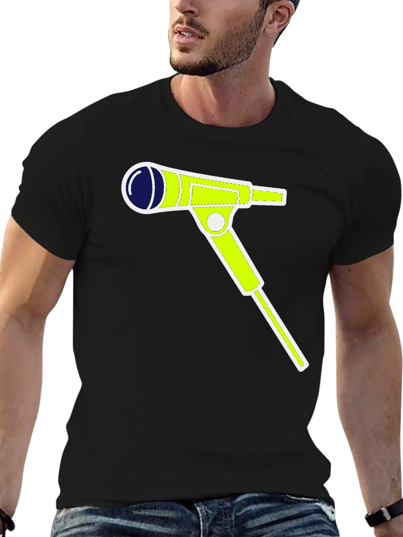 Microphone Graphic Black Tee