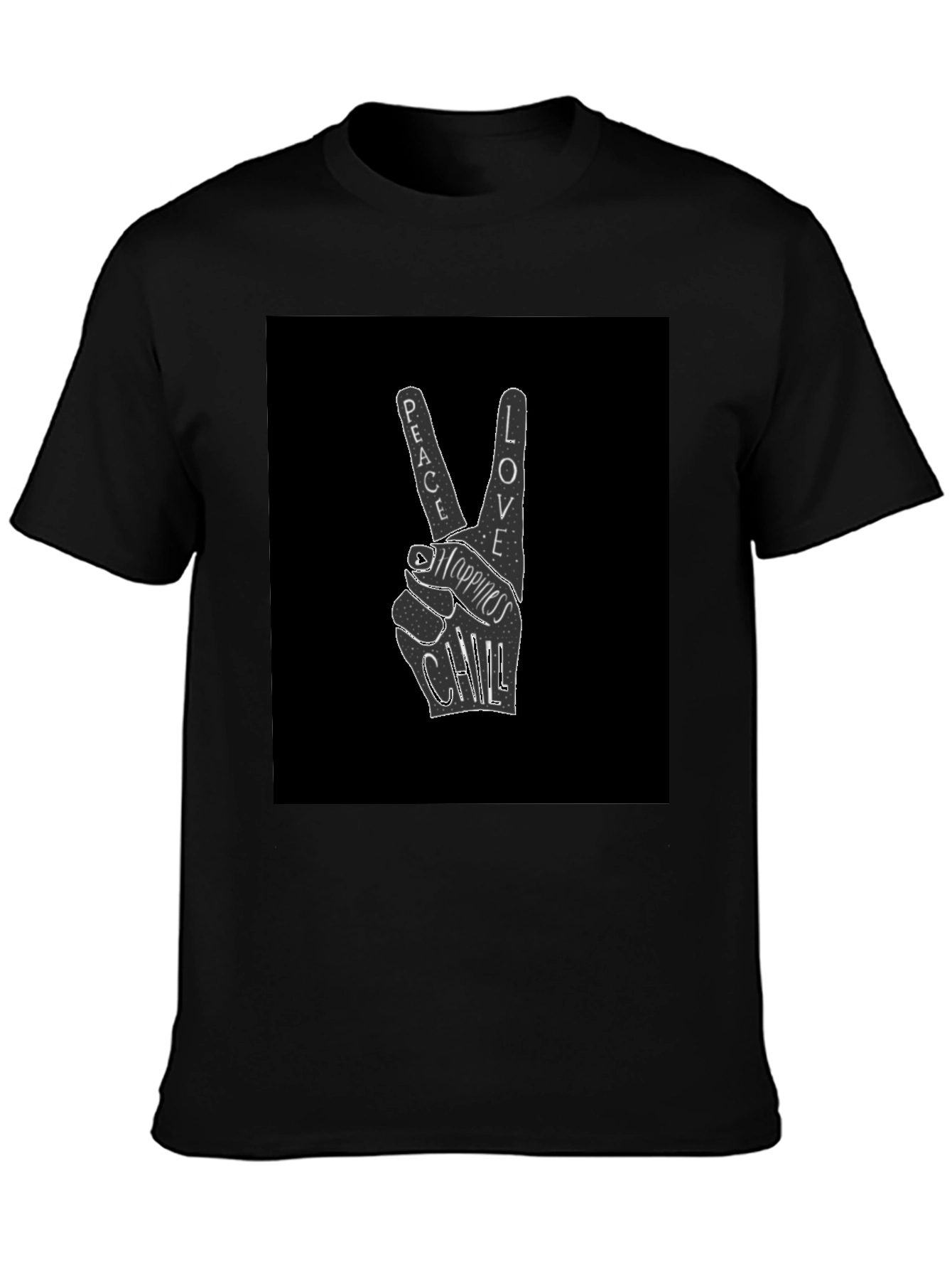 Peace Love Happiness Chill Graphic Tee