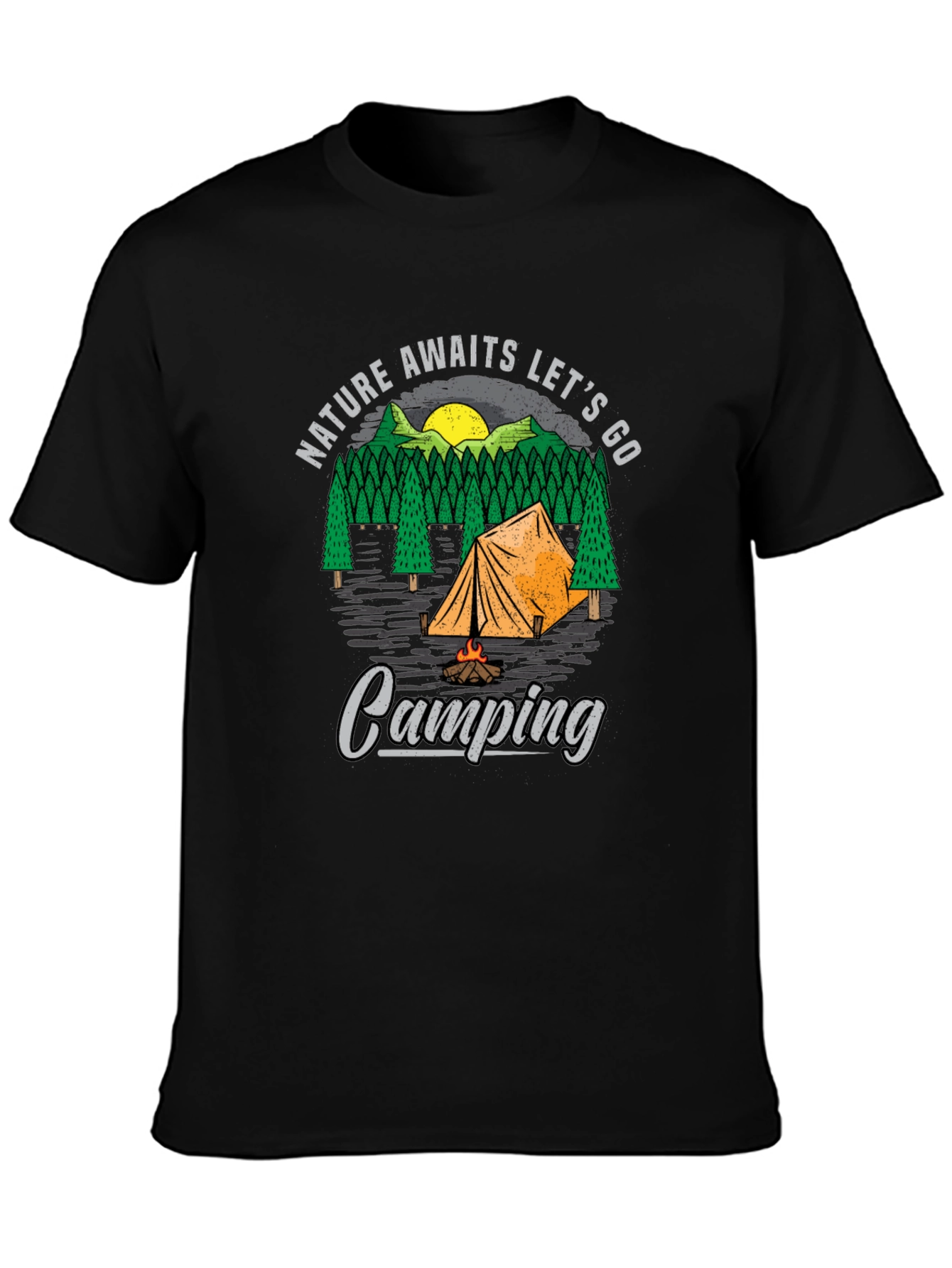 Nature Awaits Camping Graphic Tee