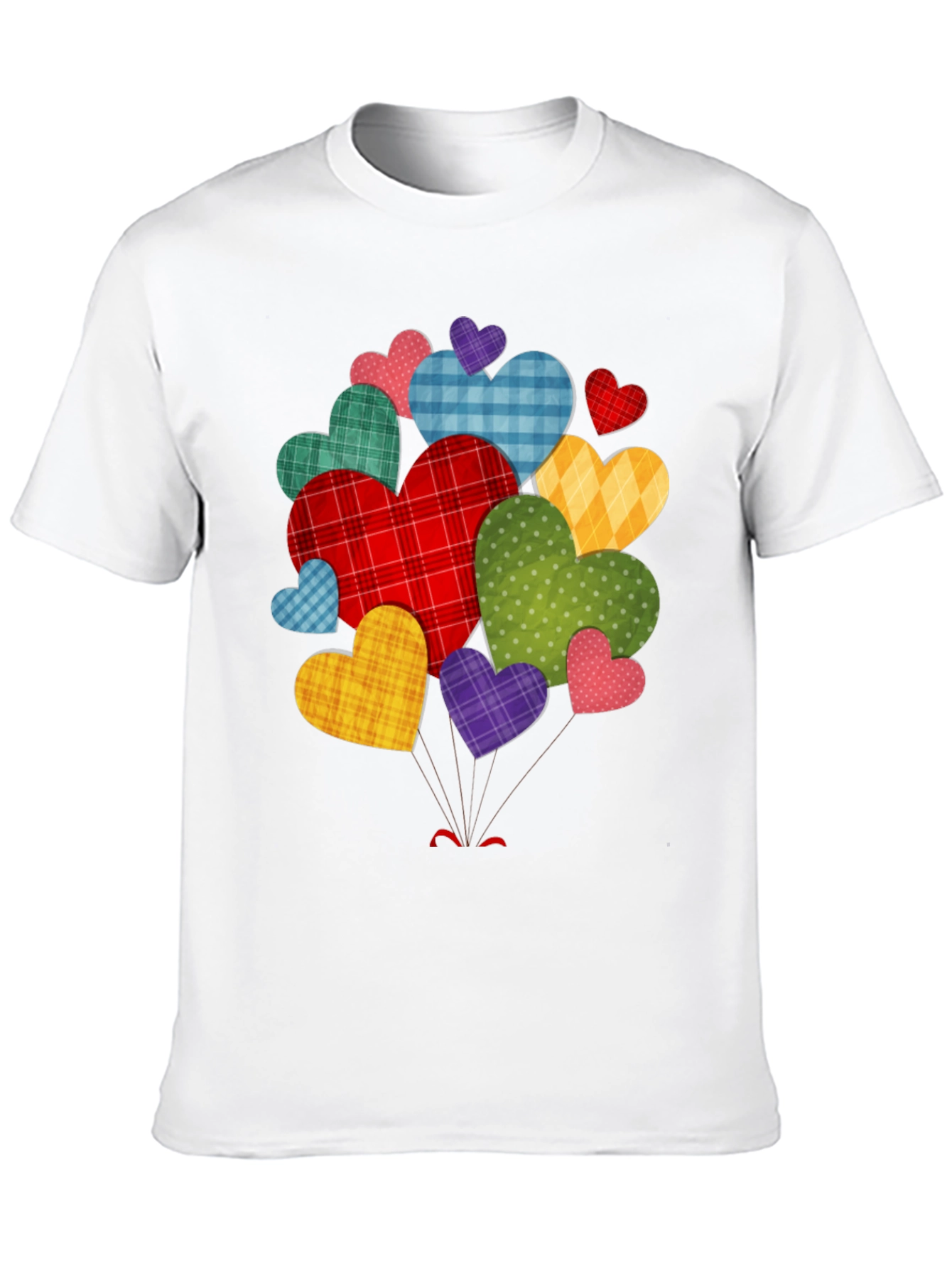 Heart Cluster Black T-Shirt - Mens