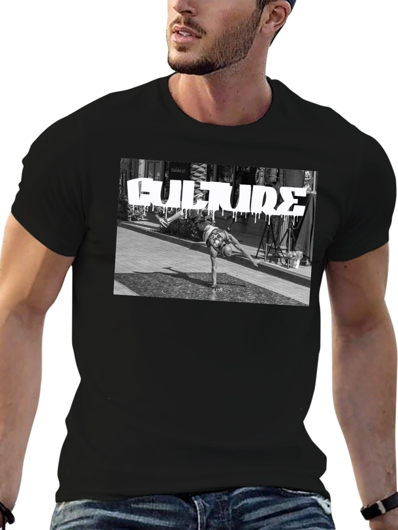 Culture Streetwear Graphic Tee - Black