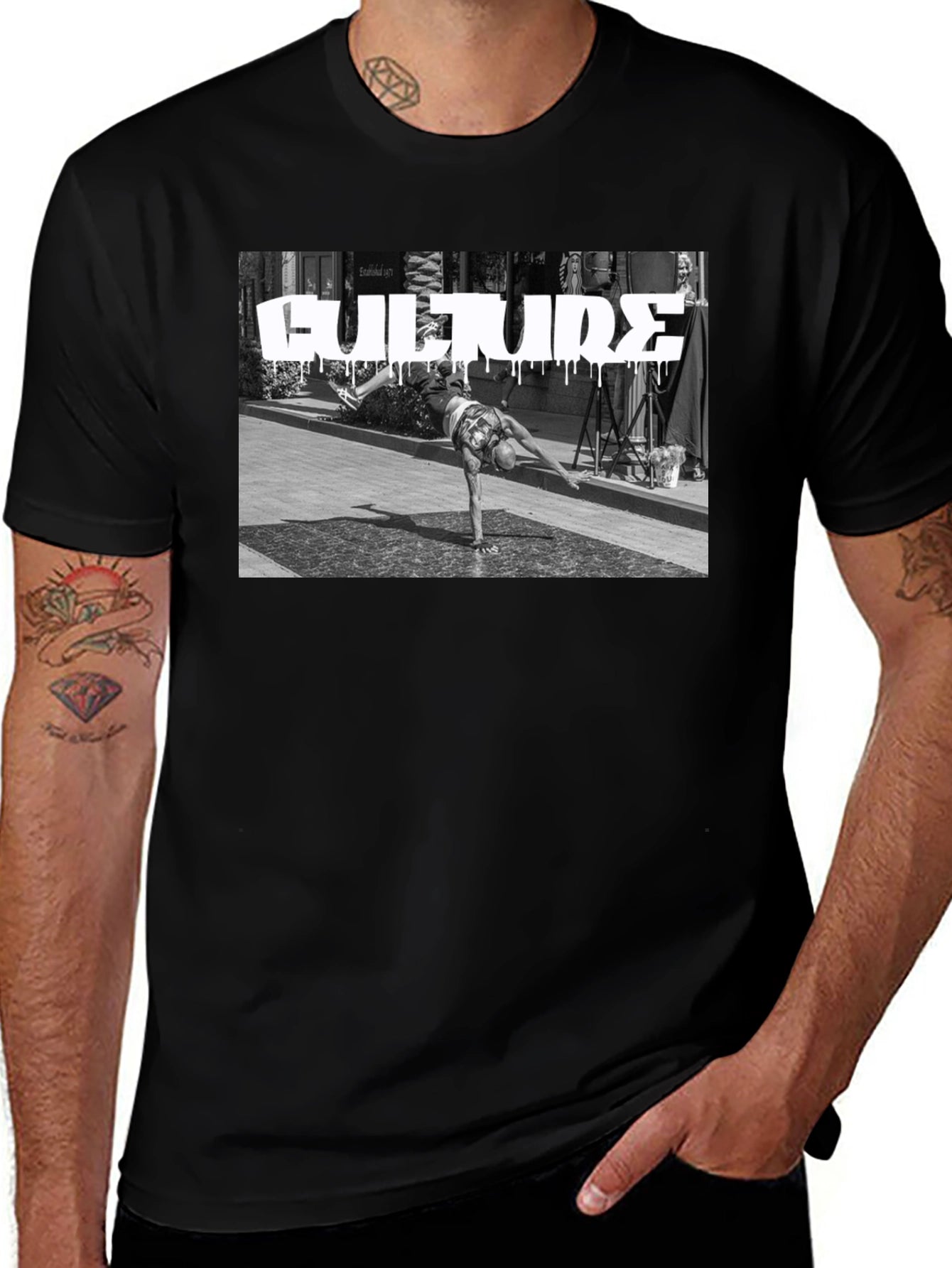 Culture Streetwear Graphic Tee - Black