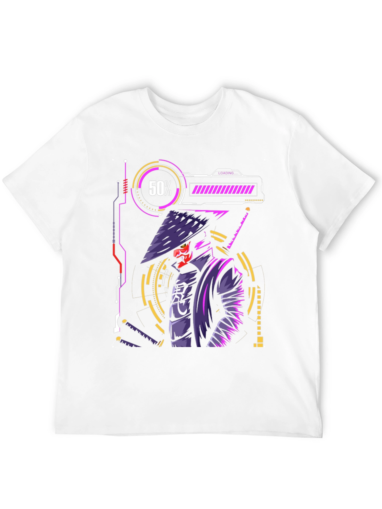 Cyberpunk Samurai T-Shirt - Futuristic Warrior Design