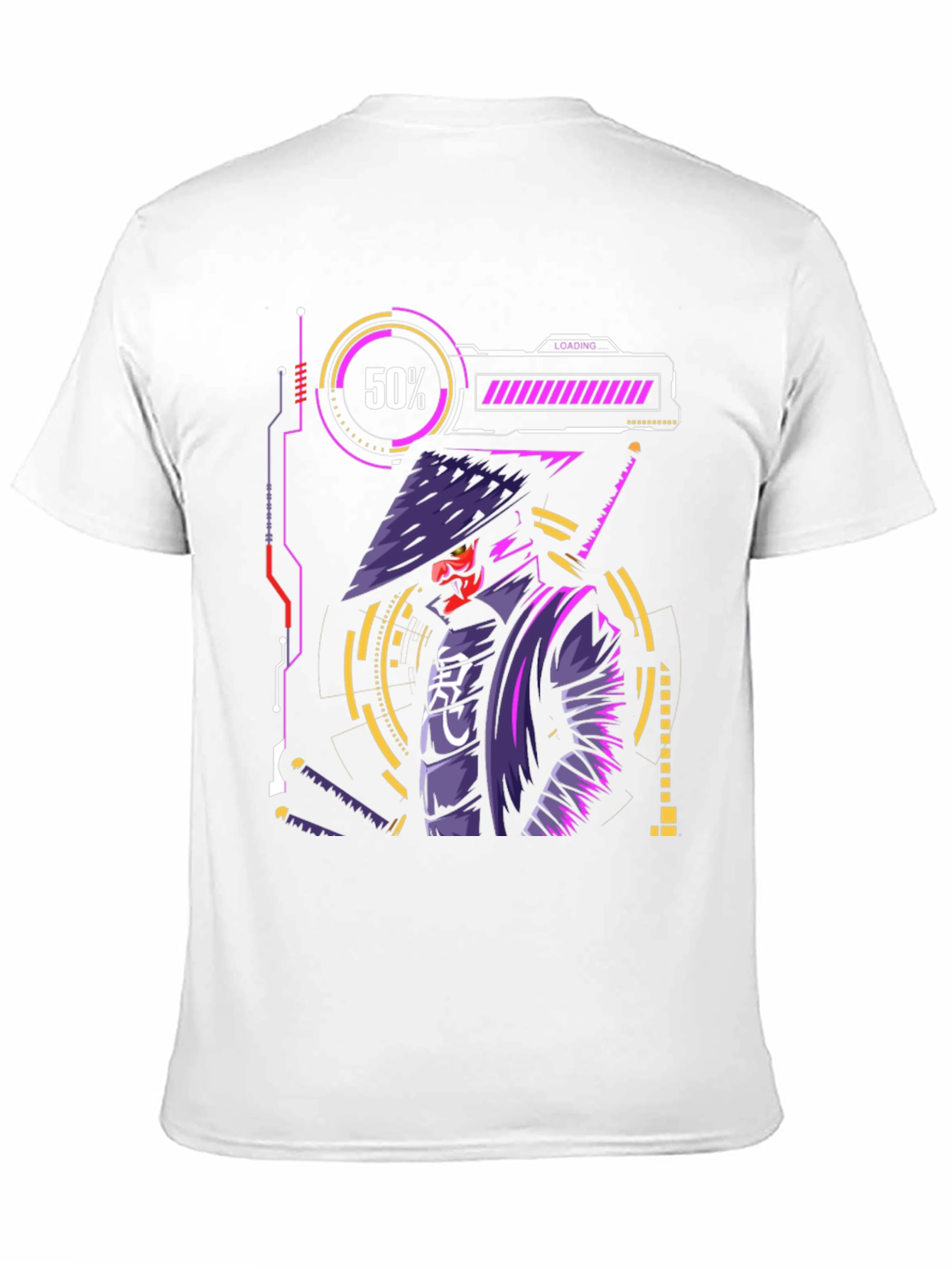 Cyberpunk Samurai T-Shirt - Futuristic Warrior Design