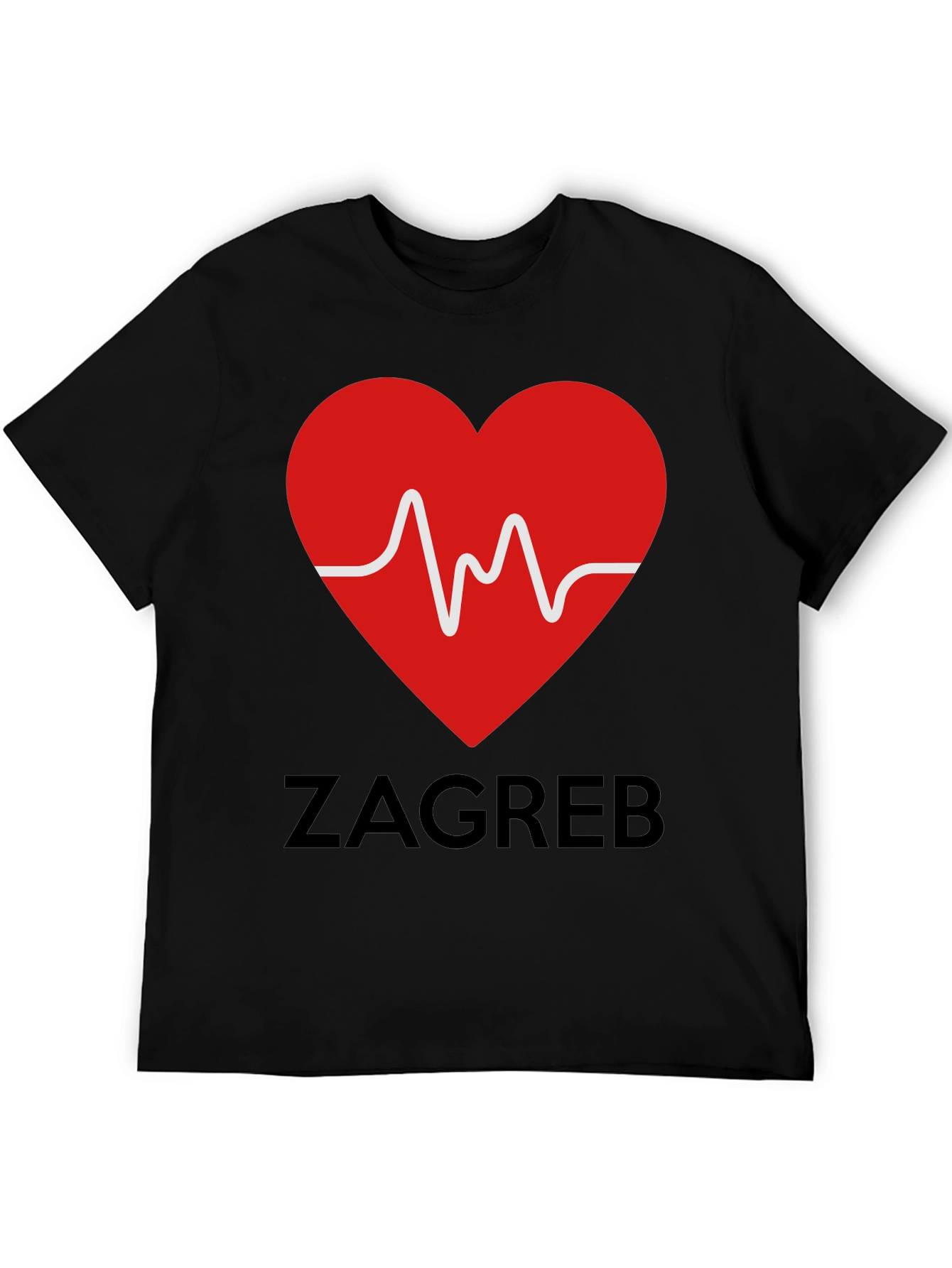Zagreb Love Heartbeat T-Shirt