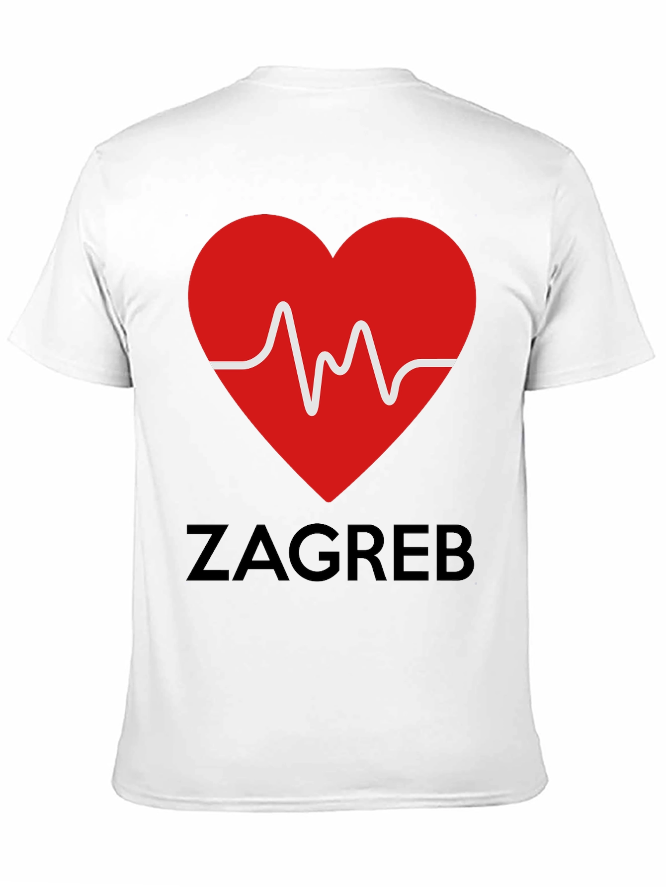 Zagreb Love Heartbeat T-Shirt