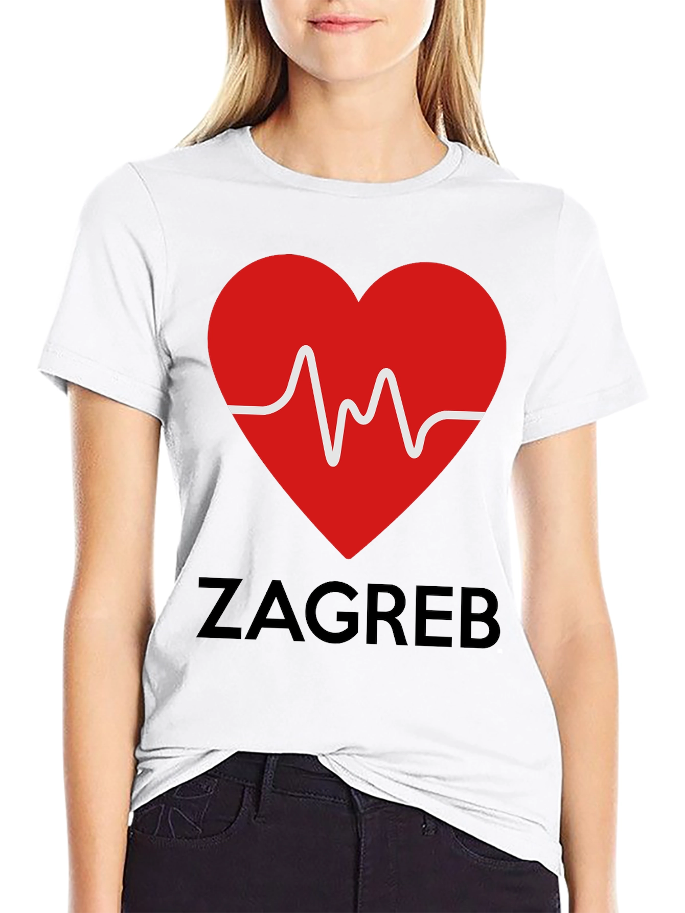 Zagreb Love Heartbeat T-Shirt