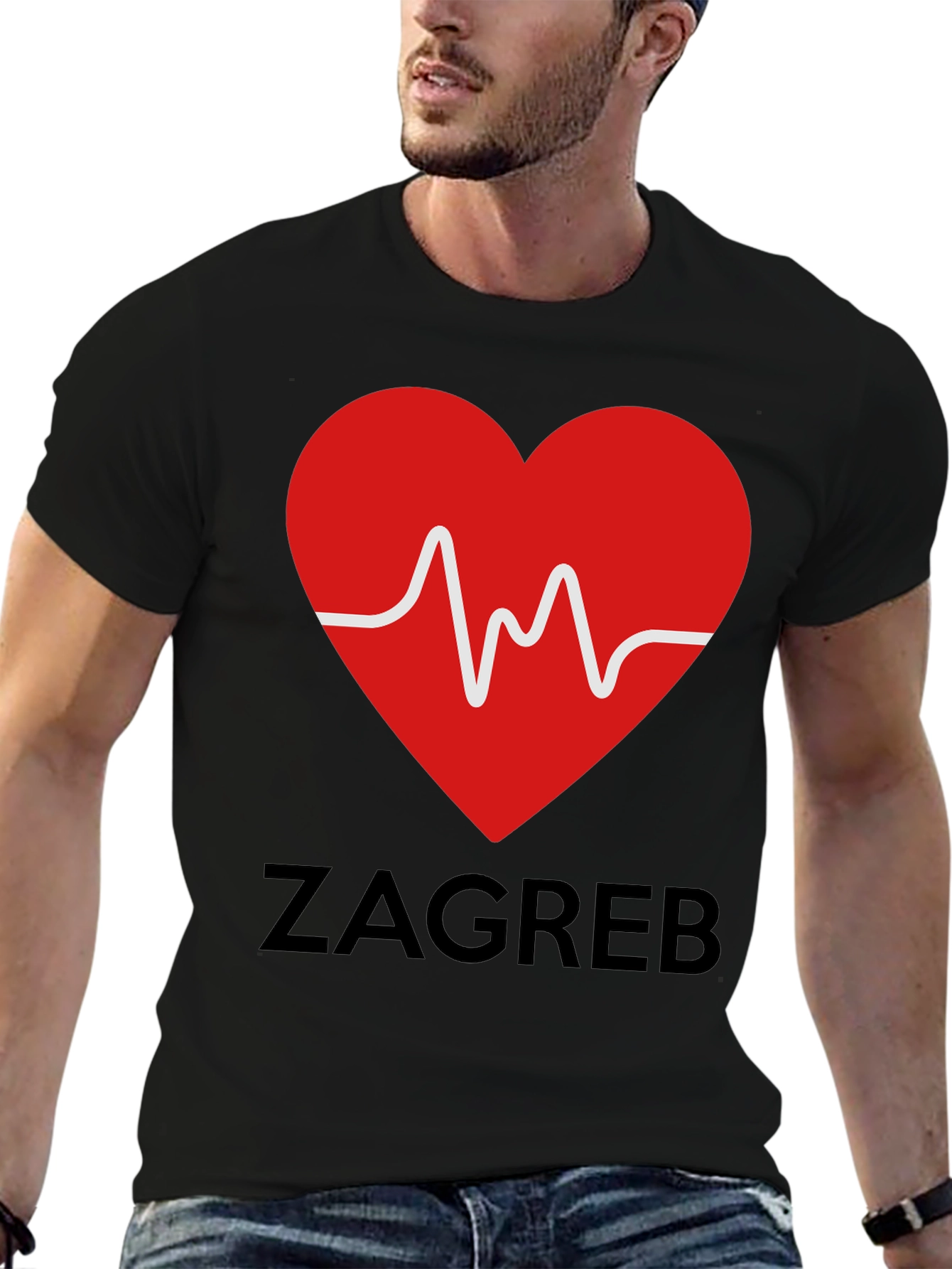 Zagreb Love Heartbeat T-Shirt