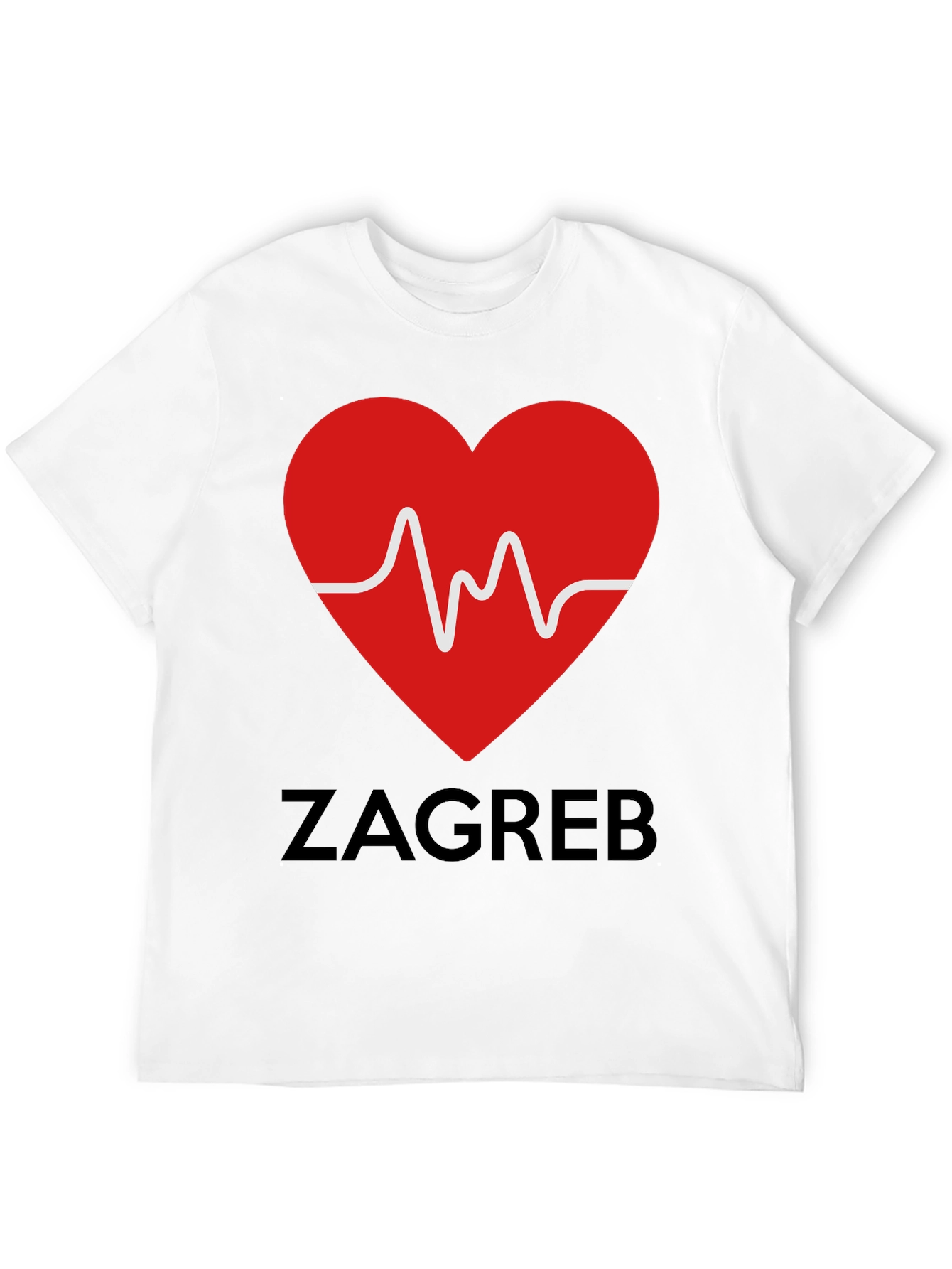 Zagreb Love Heartbeat T-Shirt