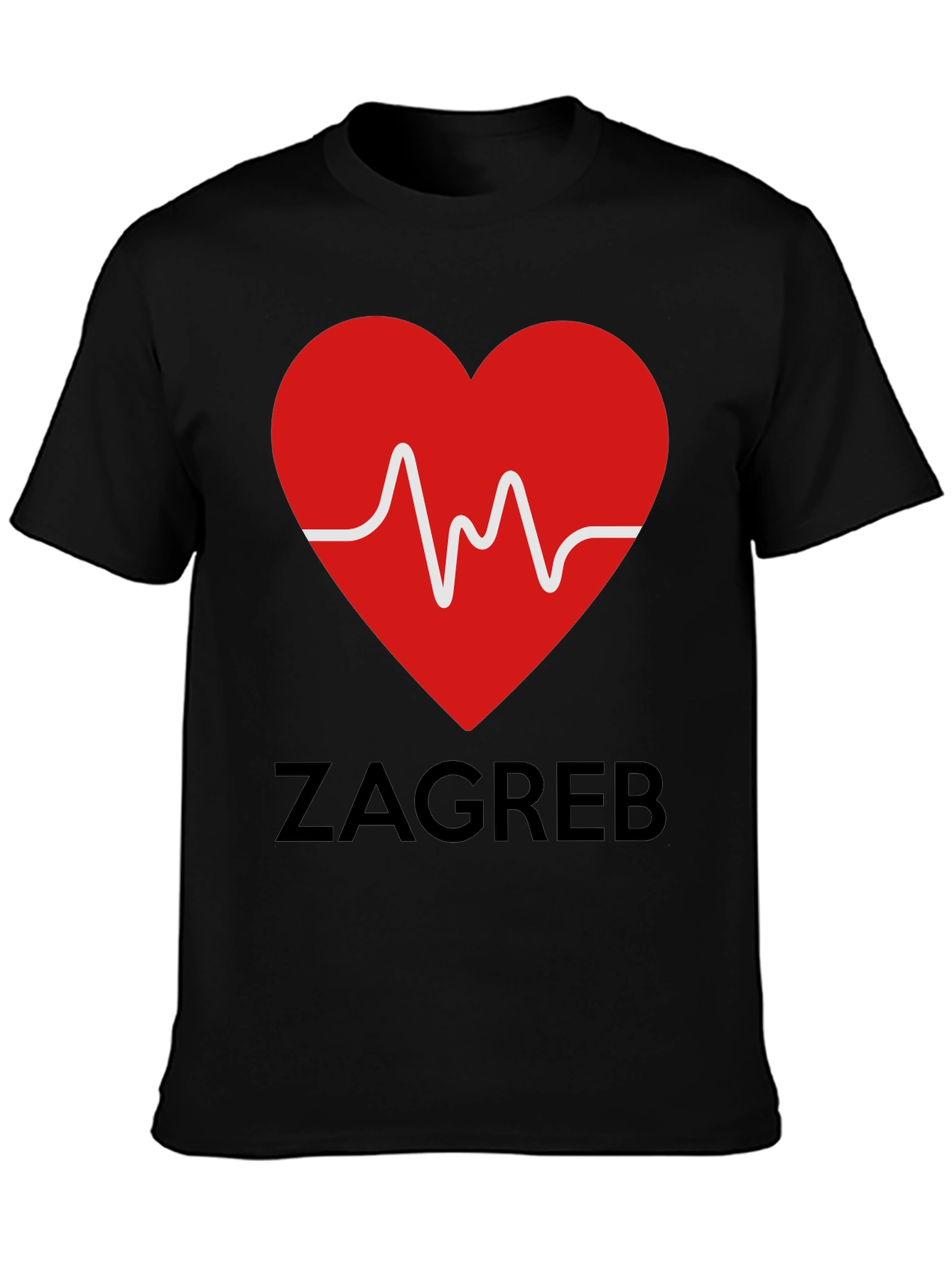 Zagreb Love Heartbeat T-Shirt