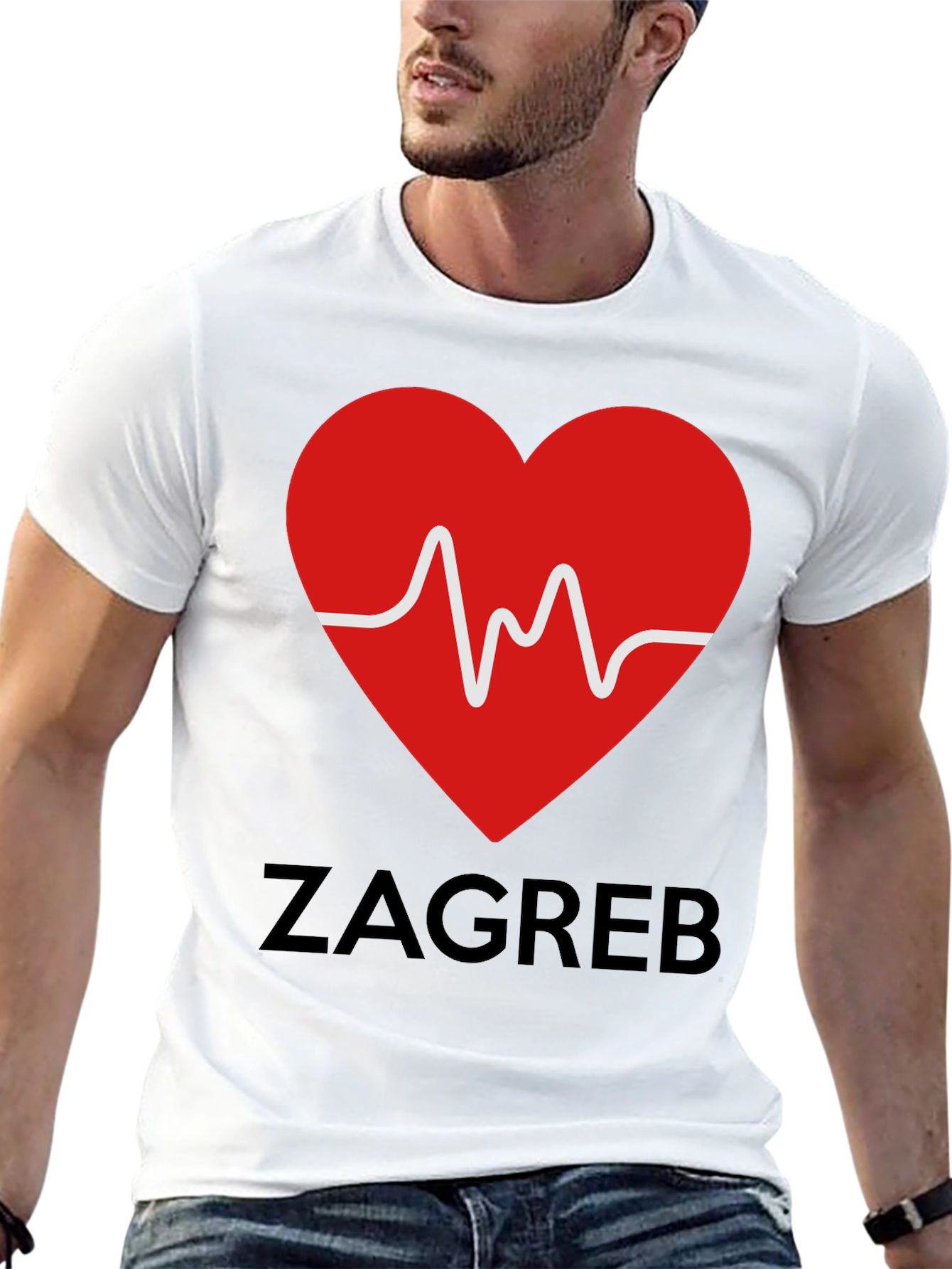 Zagreb Love Heartbeat T-Shirt