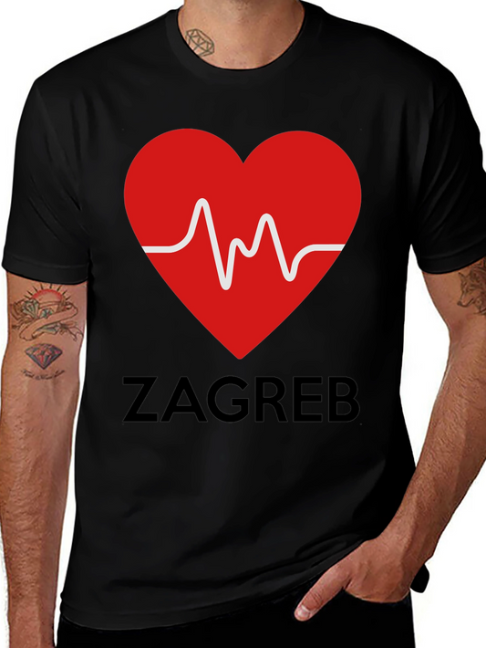 Zagreb Love Heartbeat T-Shirt