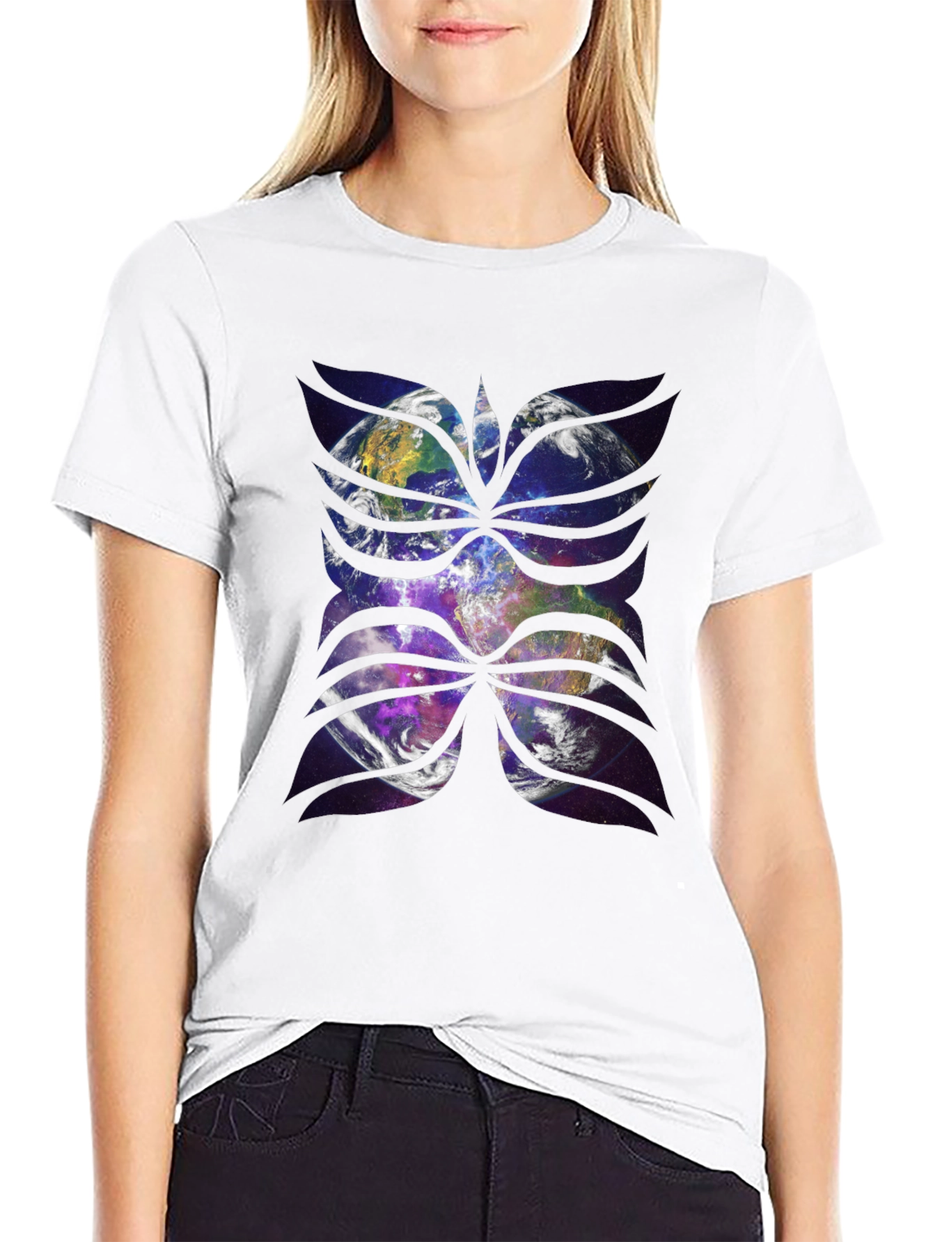 Earth Galaxy T-Shirt - Cosmic Style