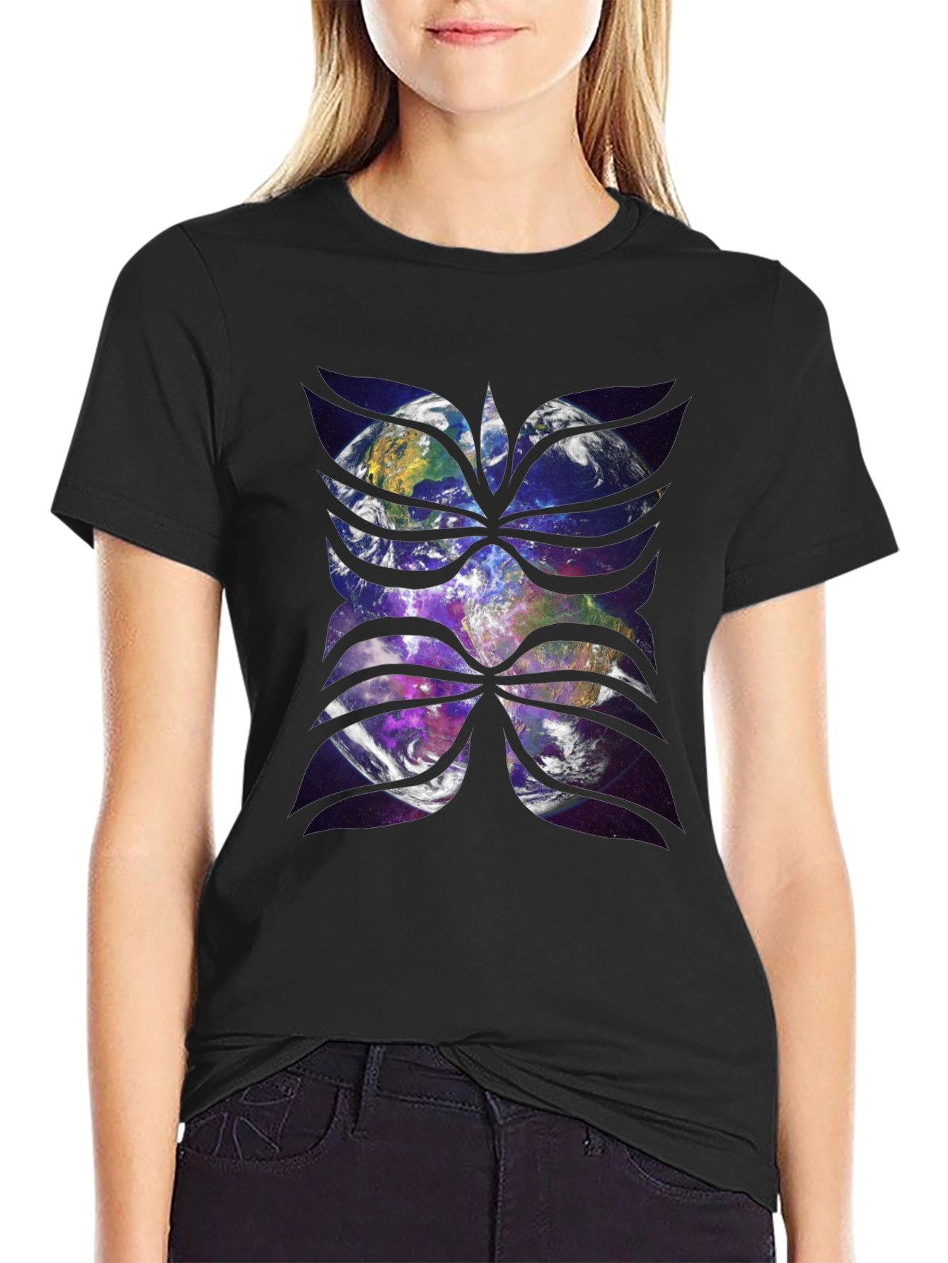 Earth Galaxy T-Shirt - Cosmic Style