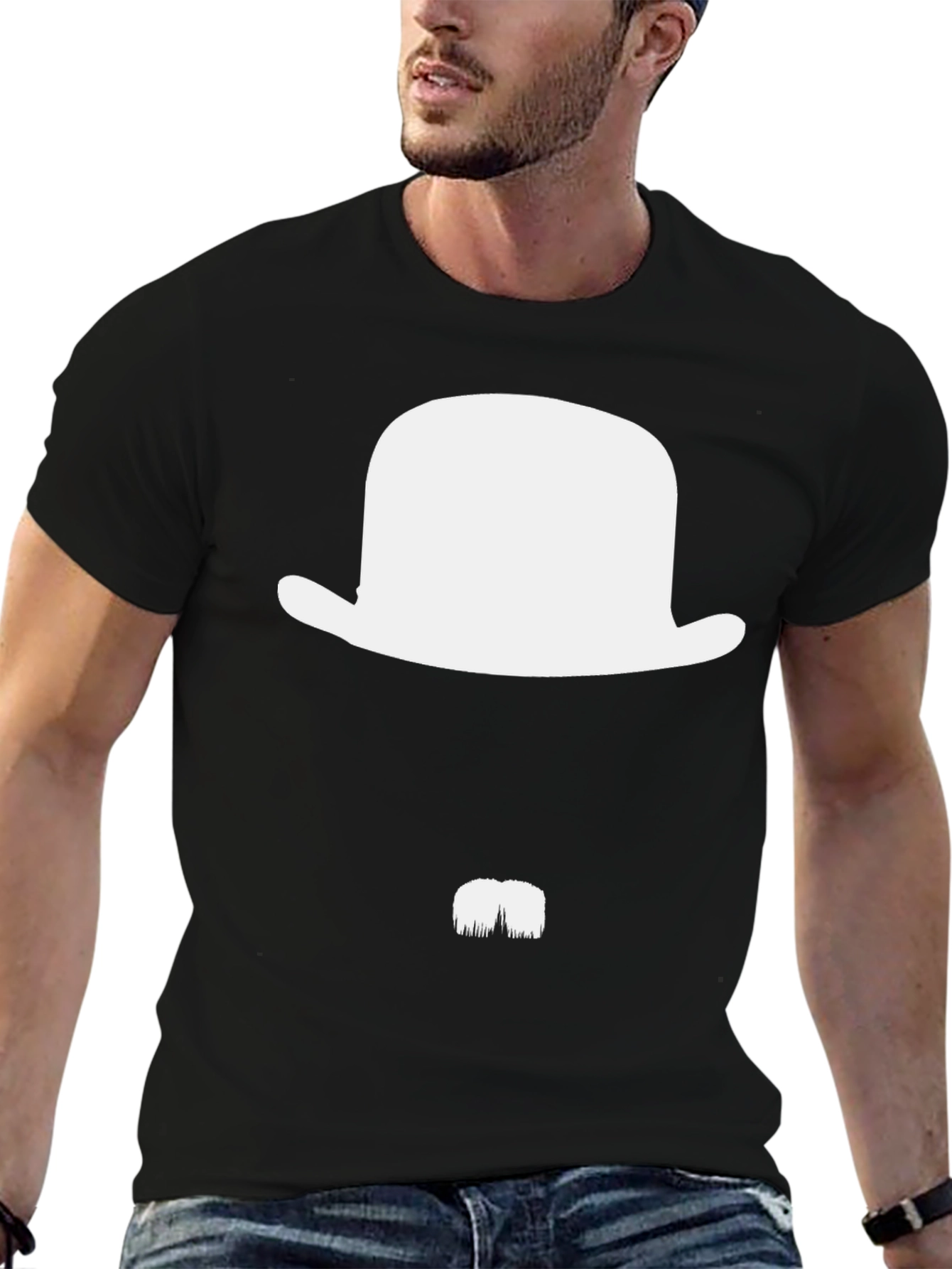 Chaplin Style T-Shirt - Classic Black