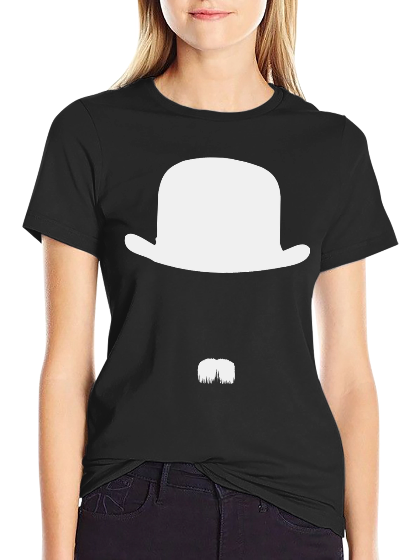 Chaplin Style T-Shirt - Classic Black