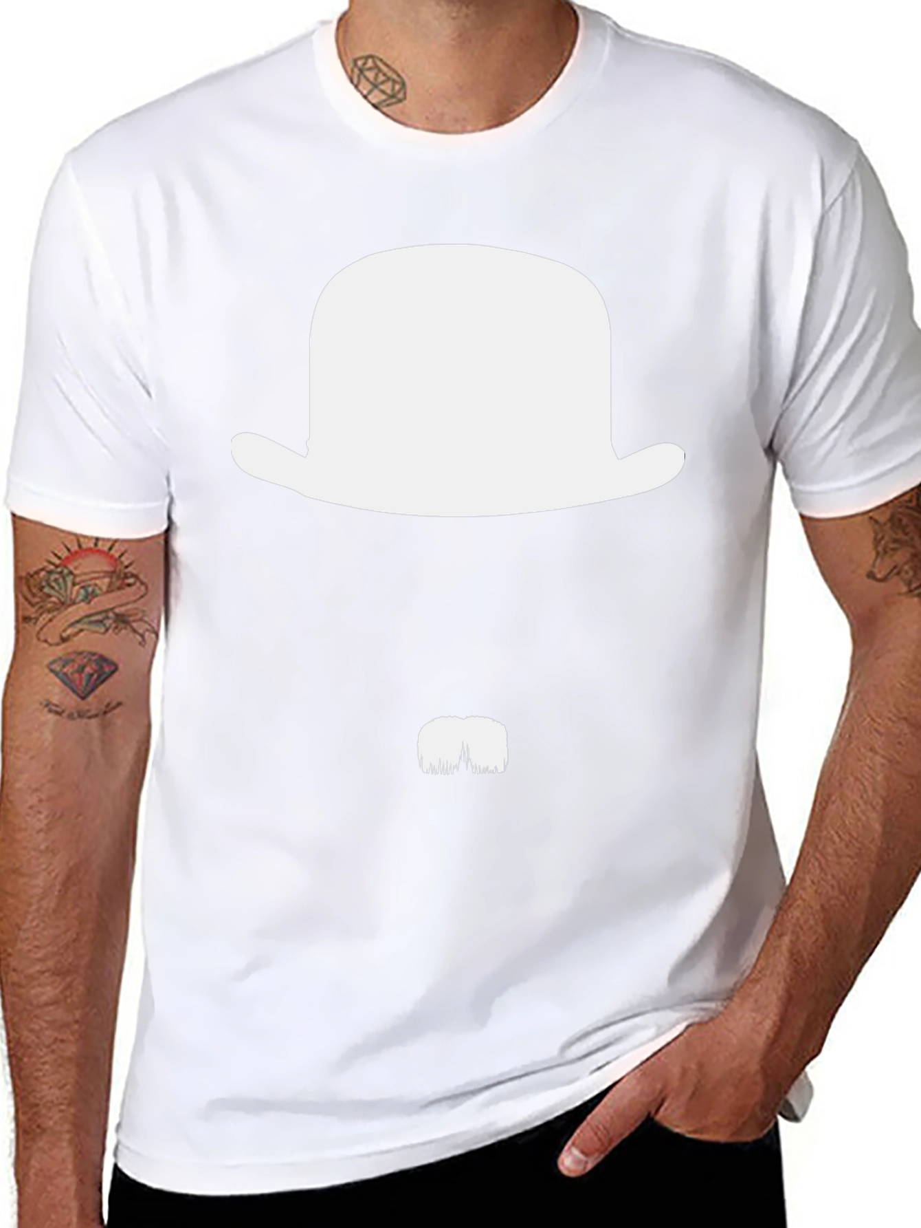Chaplin Style T-Shirt - Classic Black