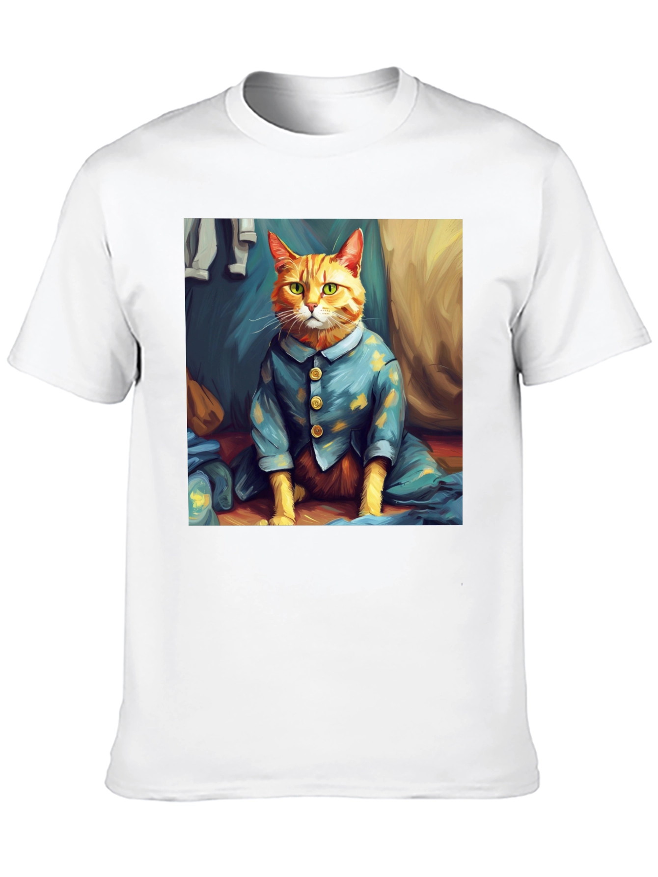 Cat in Pajamas Graphic T-Shirt