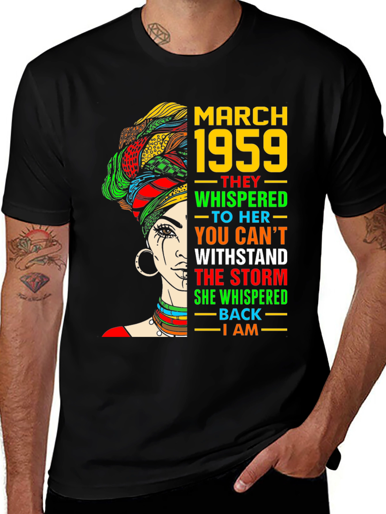 March 1959 Queen T-Shirt - Strong Woman Birthday Gift