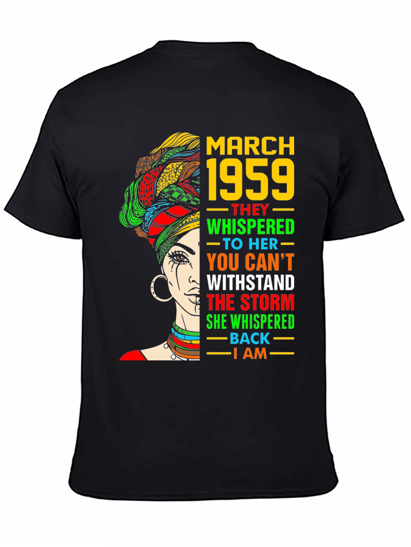 March 1959 Queen T-Shirt - Strong Woman Birthday Gift
