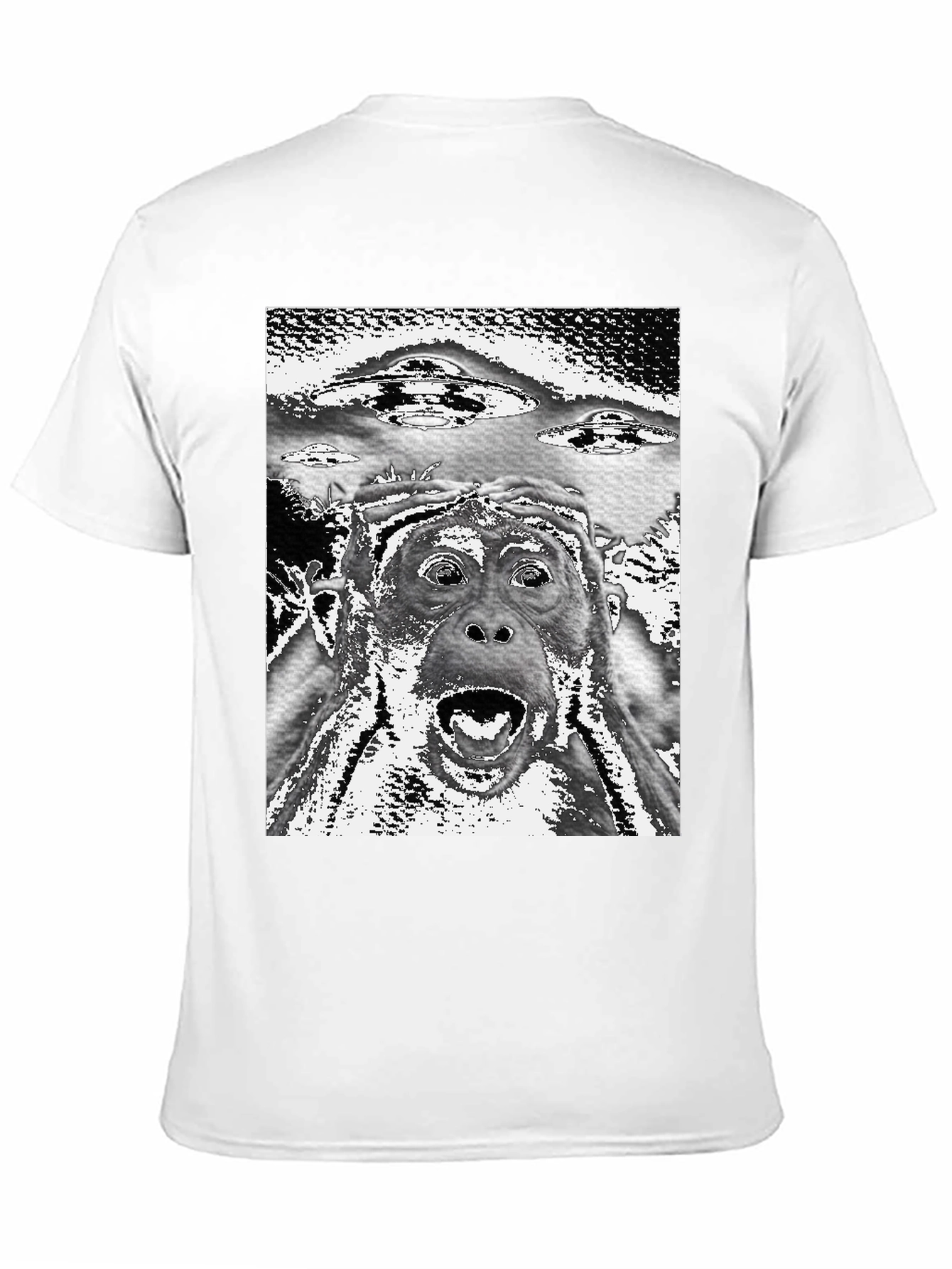 UFO Ape Black T-Shirt - Sci-Fi Novelty Tee