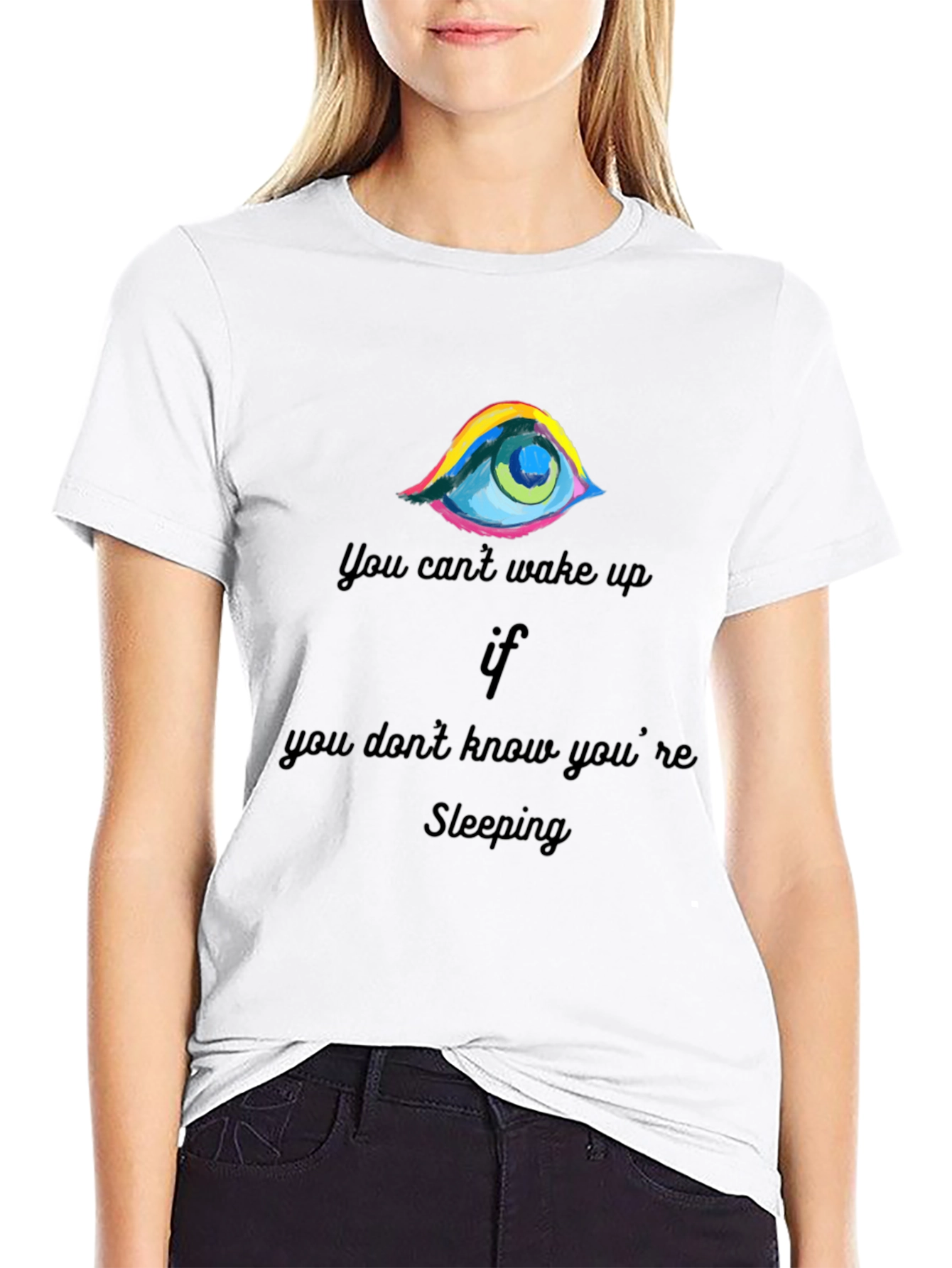 Eye-Catching Sleeping Graphic Tee